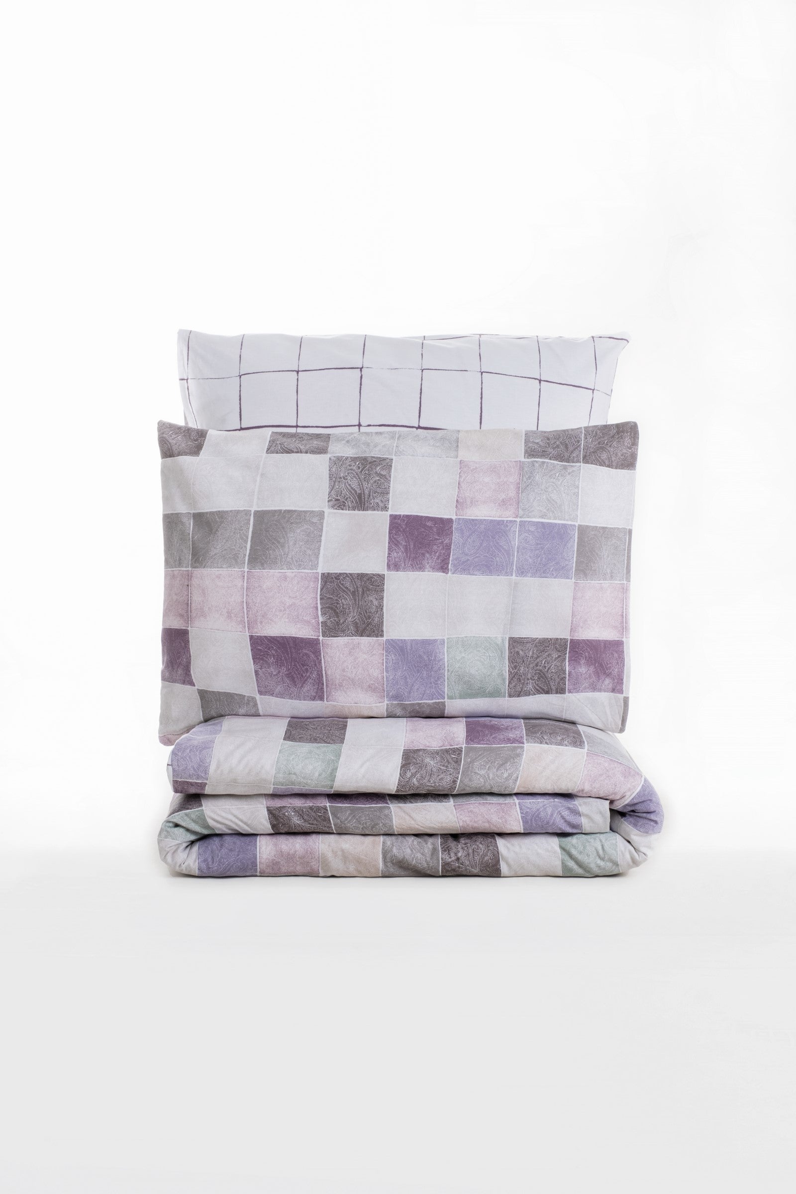 Cotton Box Minimal Single Bed Linen Duvet Cover Set with Fitted Sheet Maro Rose Dusty