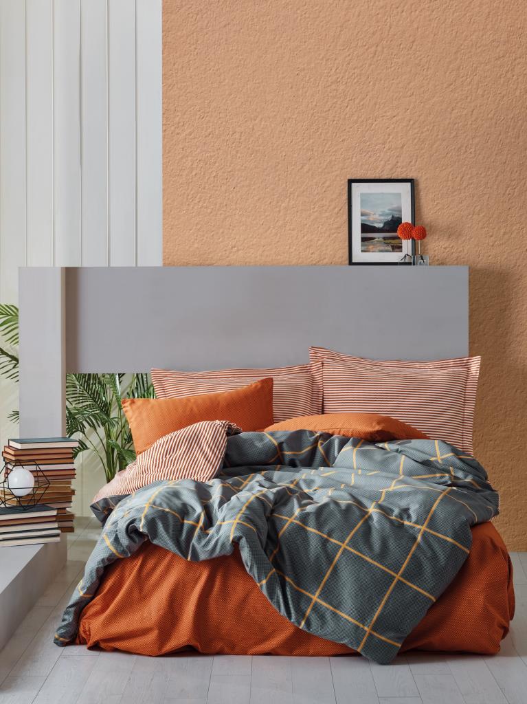 Cotton Box Modern Çift Kişilik Nevresim Takımı Stark Tarçın