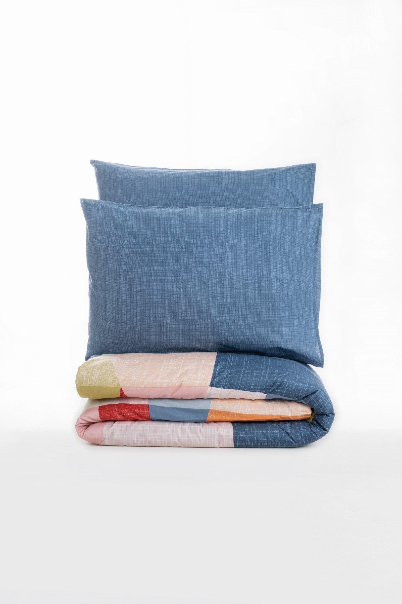 Cotton Box Modern Single Duvet Cover Set Cozy Blue