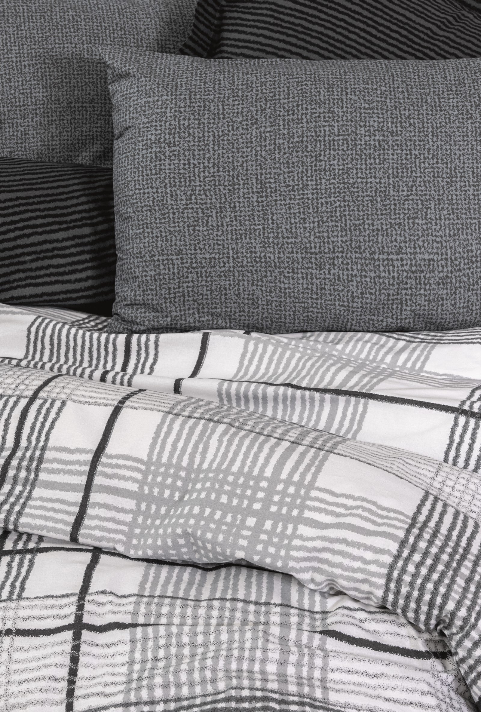 Cotton Box Modern Single Duvet Cover Set Will Anthracite