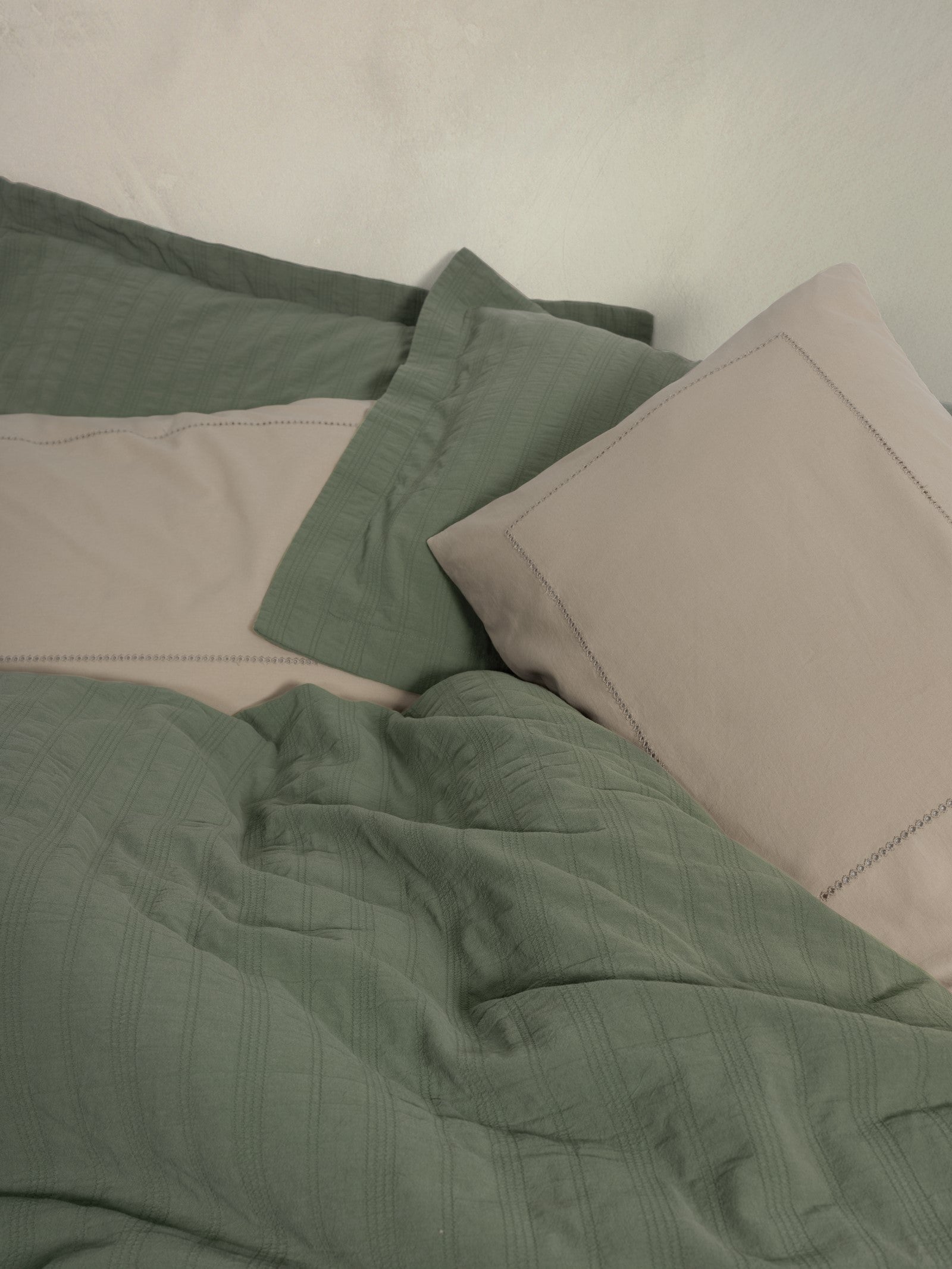 Комплект покрывала/пике Cotton Box Natura Double Bedspread/Pique Vilo Green