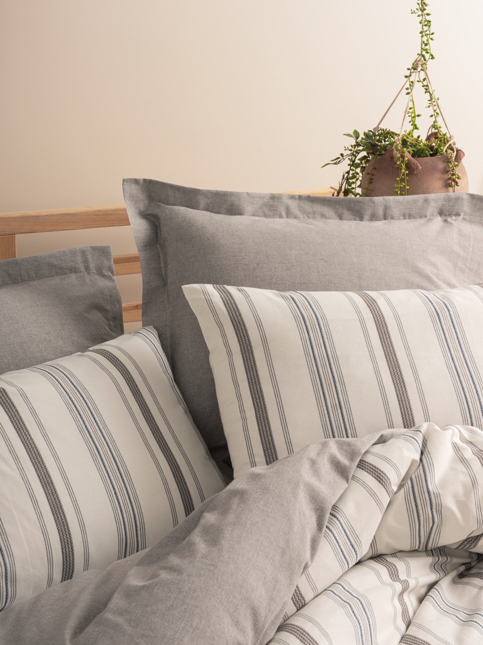 Cotton Box Natureforce Yarn Dyed Single Duvet Cover Set Neoma Mink
