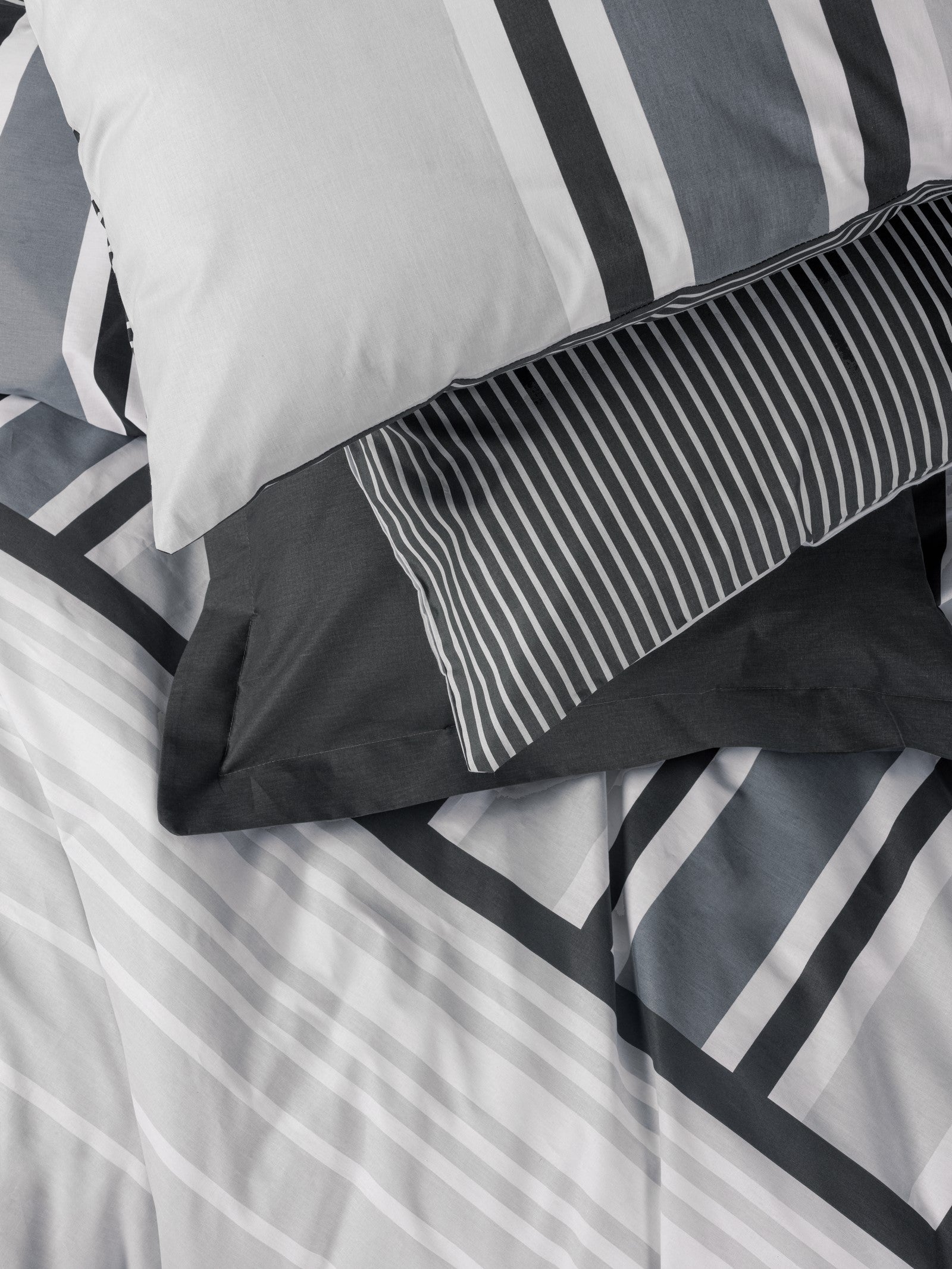 Cotton Box Nobil Ranforce Single Duvet Cover Set Nobby Anthracite