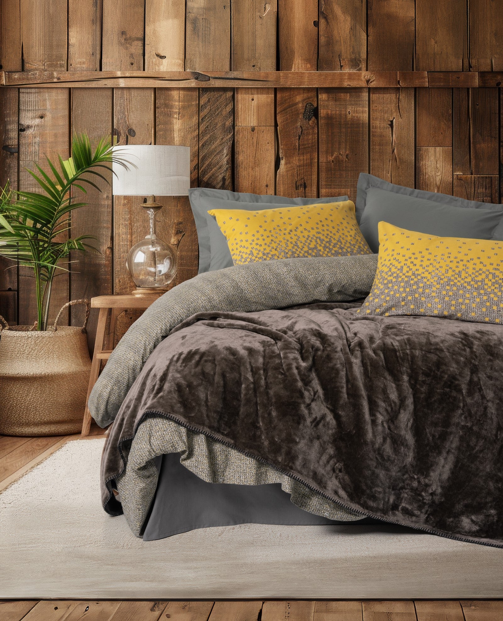 Cotton Box Oyster Battaniyeli Tek Kişilik Nevresim Takımı Kahve