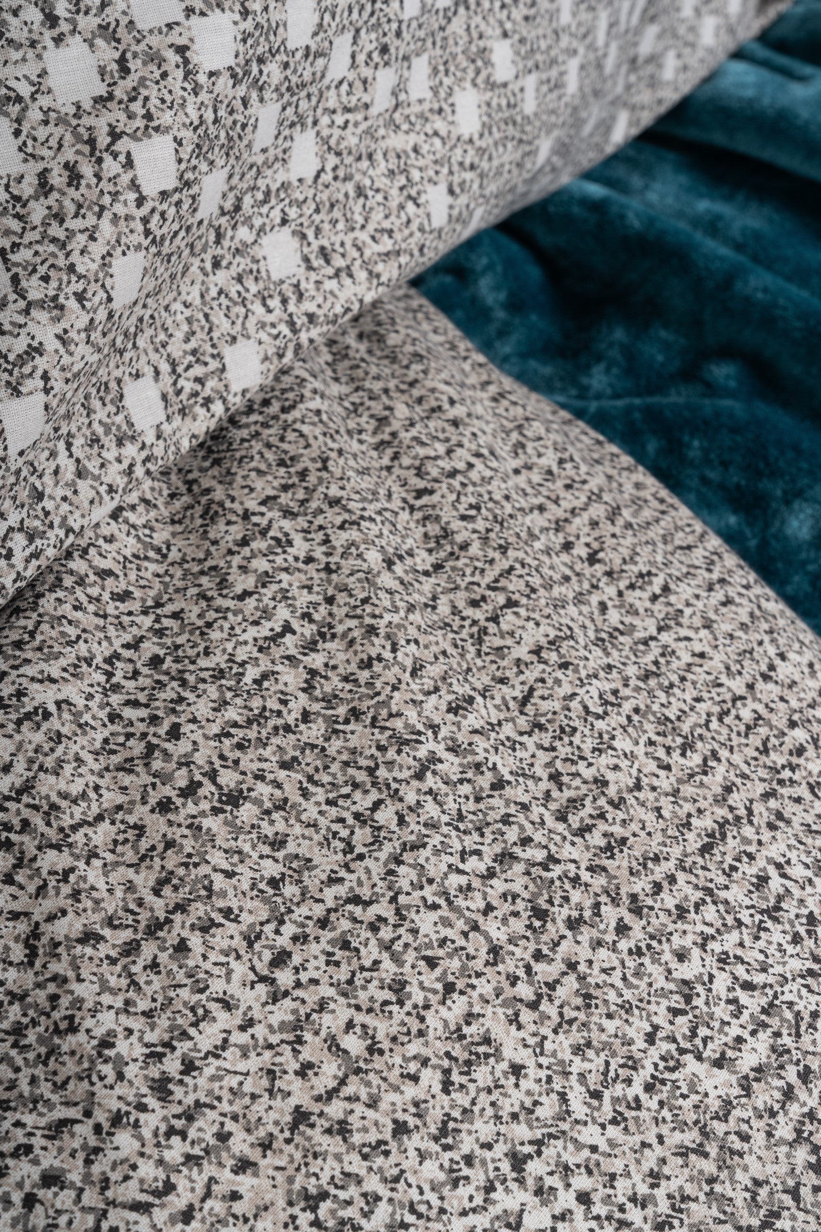 Cotton Box Oyster Battaniyeli Tek Kişilik Nevresim Takımı Petrol