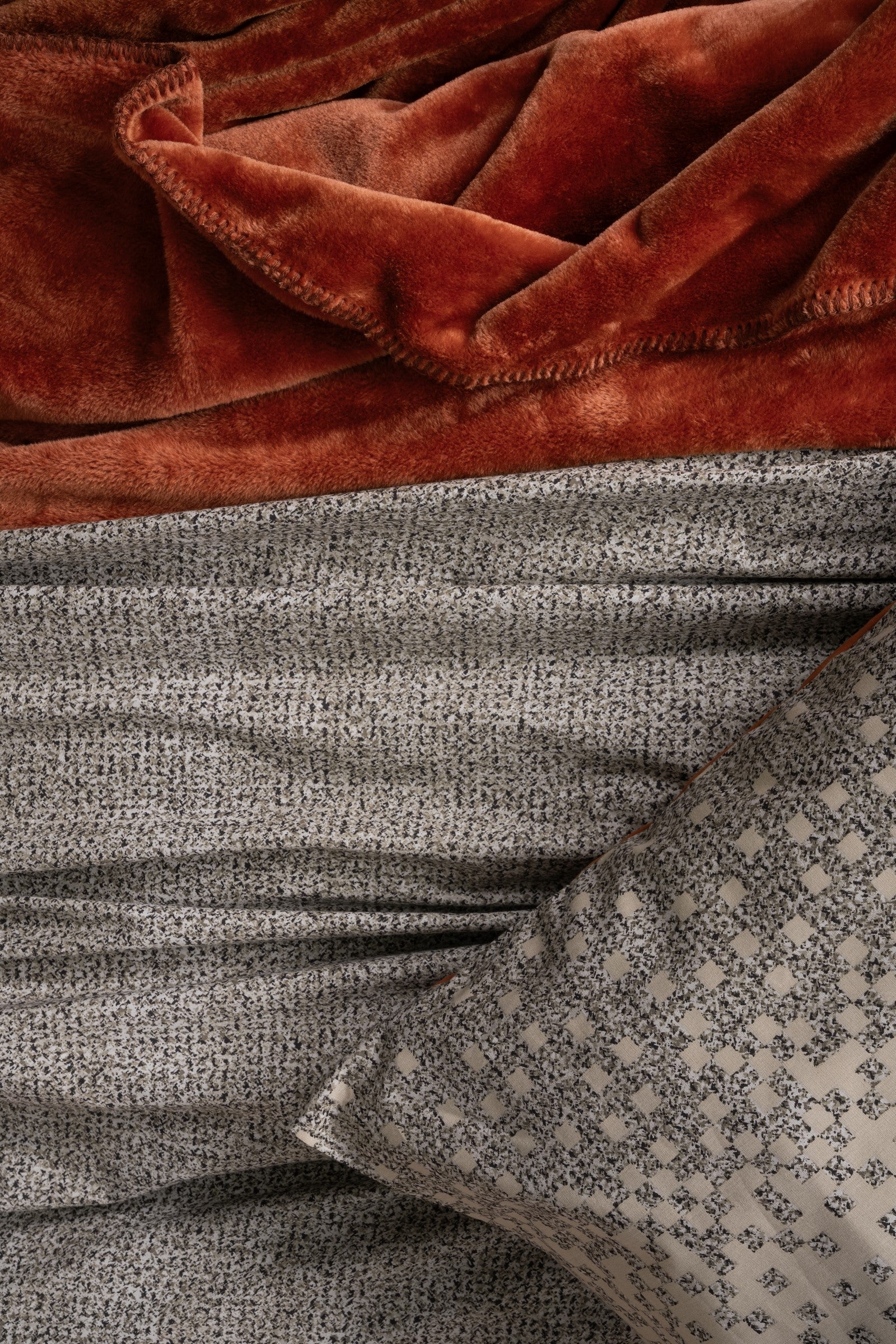 Cotton Box Oyster Battaniyeli Tek Kişilik Nevresim Takımı Tarçın