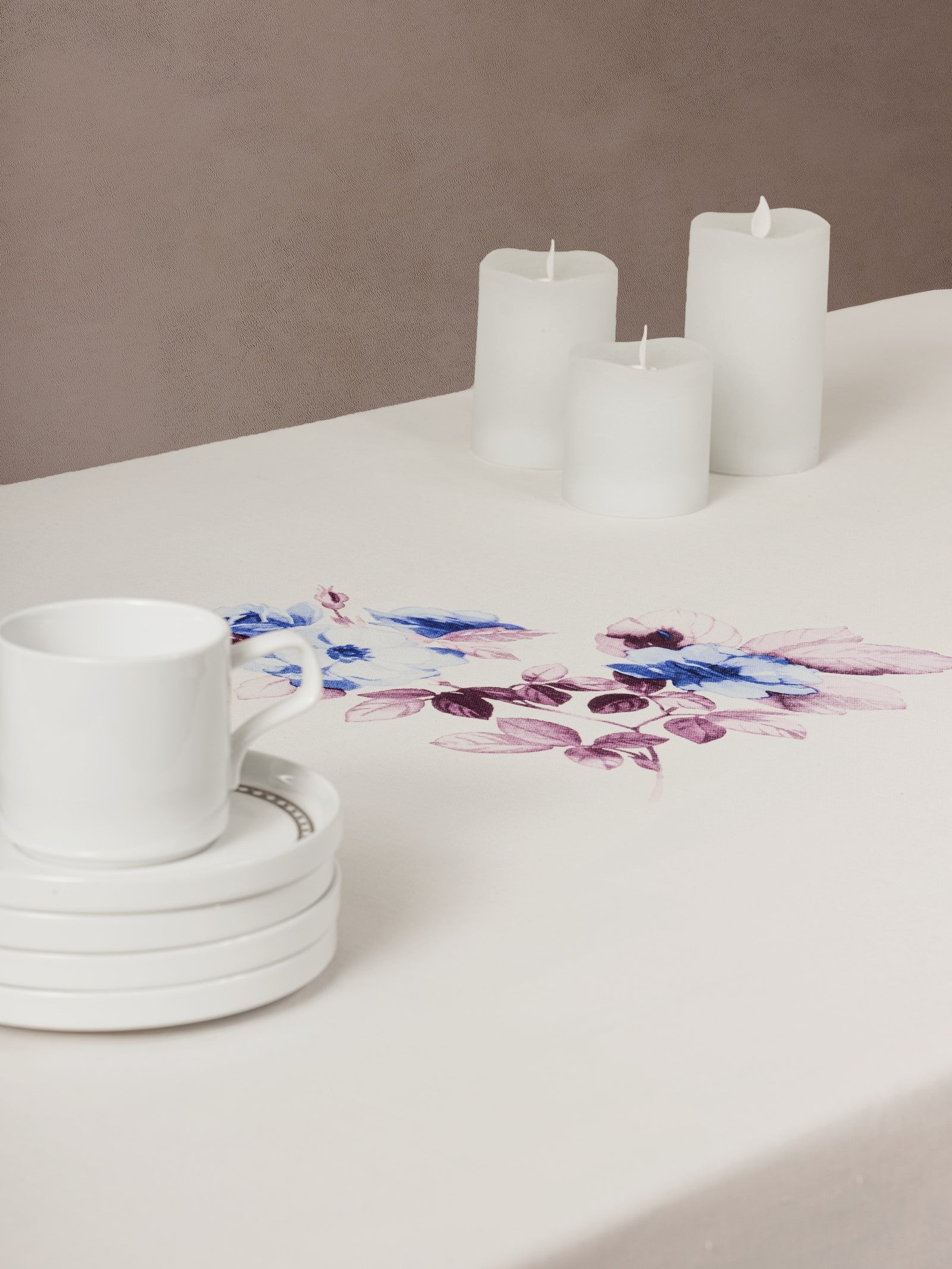Cotton Box Panel Printed Tablecloth Grazra Lilac 170x230