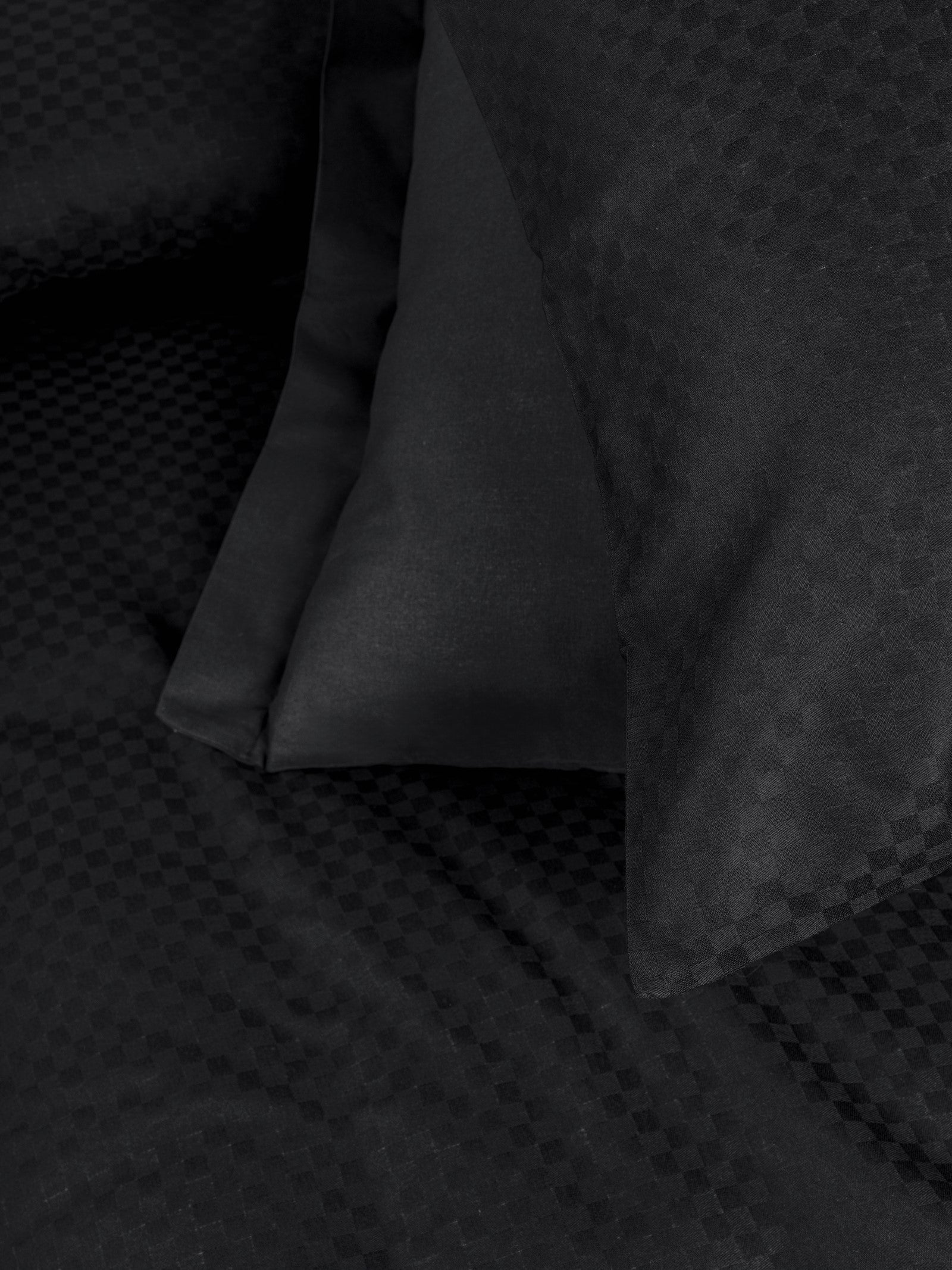 Cotton Box Plaid Ranforce Single Duvet Cover Set Black