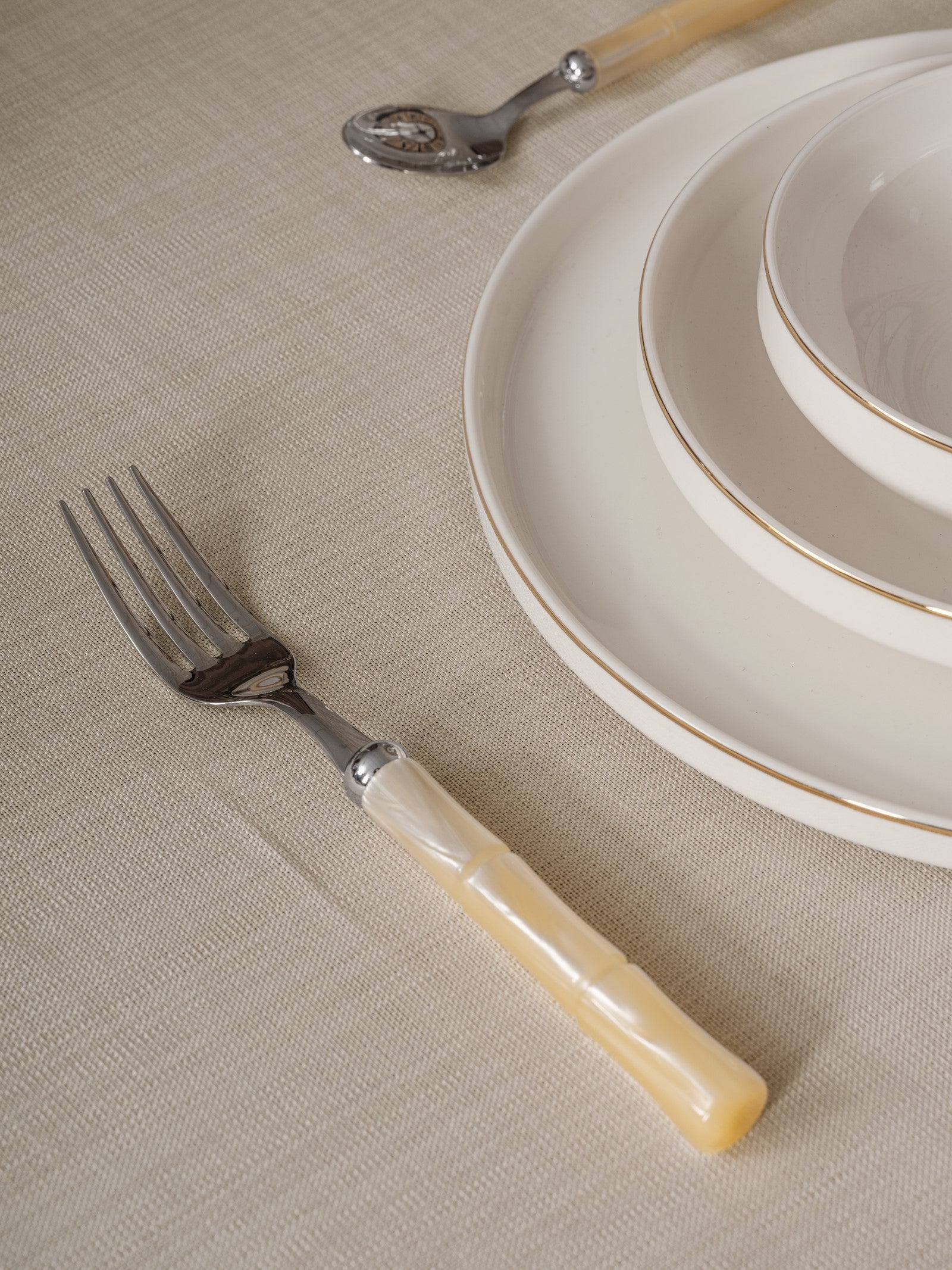 Cotton Box Plain Tablecloth Beige 155x220