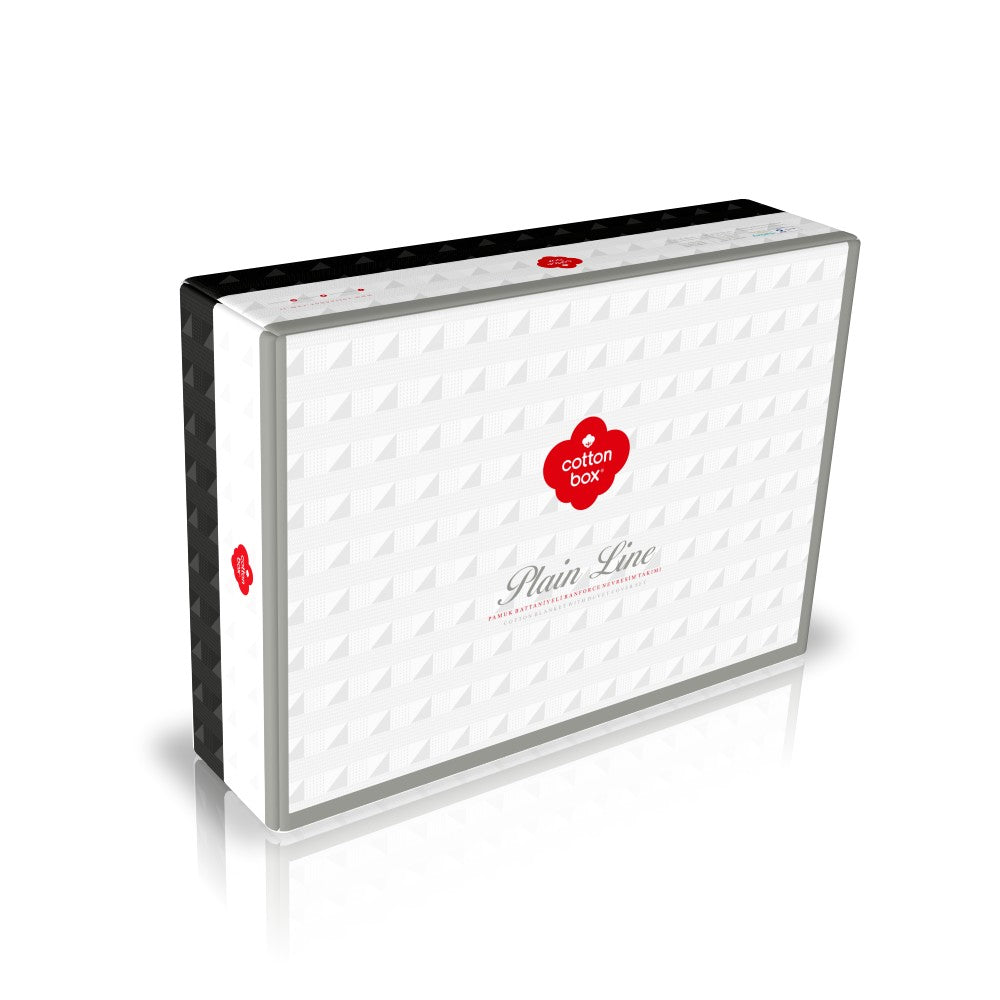 Cotton Box Plain Pamuk Battaniyeli Tek Kişilik Nevresim Takımı Cubo Kiremit