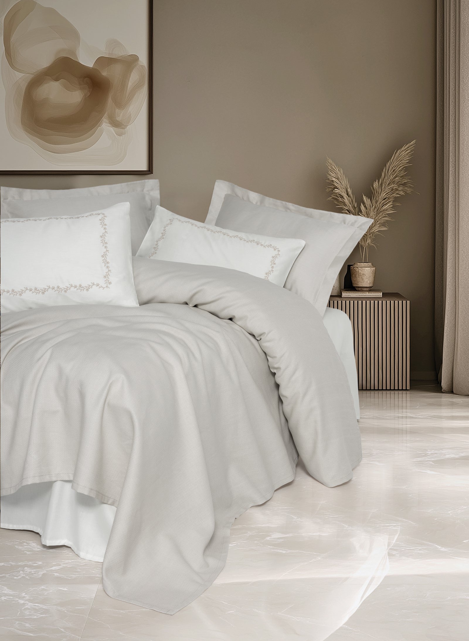 Cotton Box Serenity Bambu Çift Kişilik Pike Takımı Filima Bej