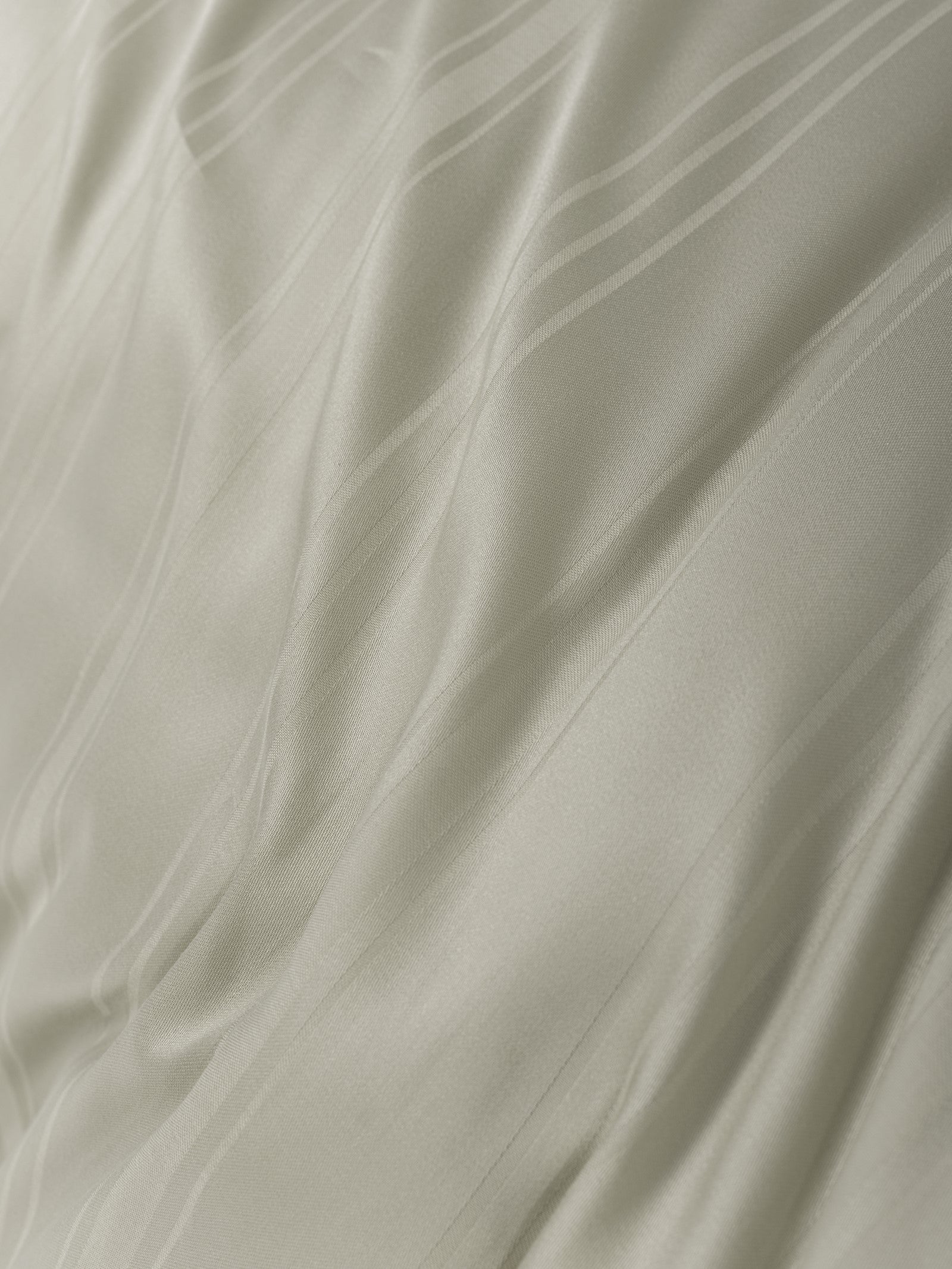 Cotton Box Smart Bamboo Satin Double Duvet Cover Set Stripe Beige