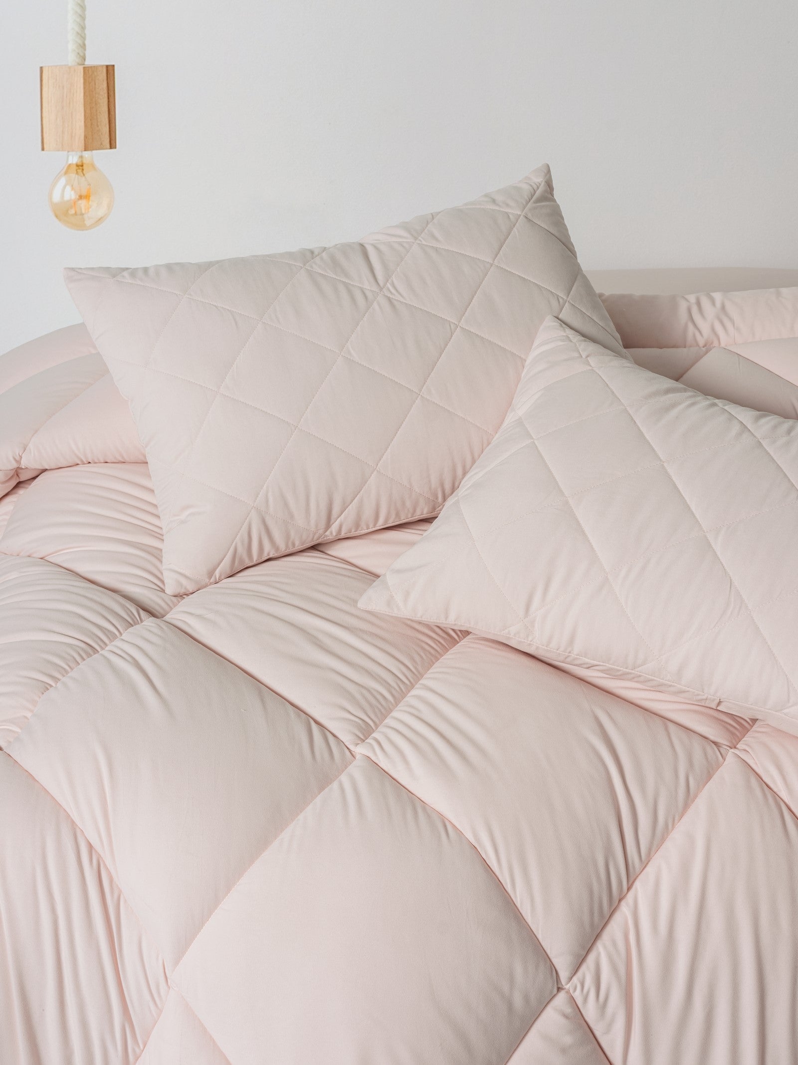 Cotton Box Softwash Double Duvet Set Pink 180x200 Fitted Sheet