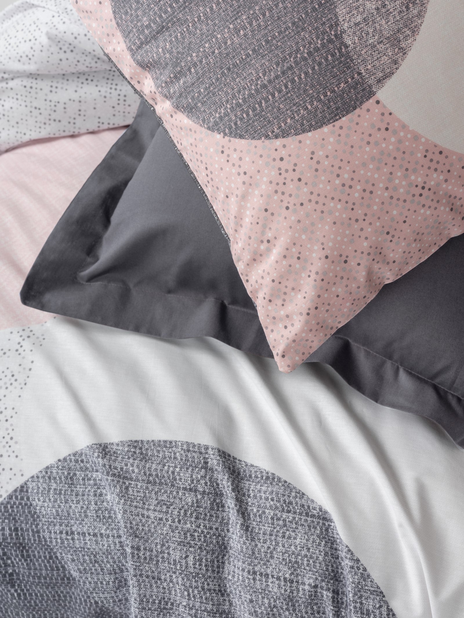 Cotton Box Single Duvet Cover Set Leron Gray