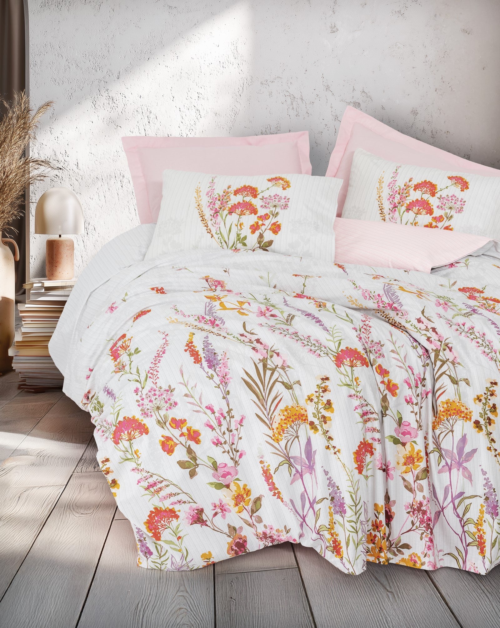 Cotton Box Tek Kişilik Nevresim Takımı Lilura Pembe