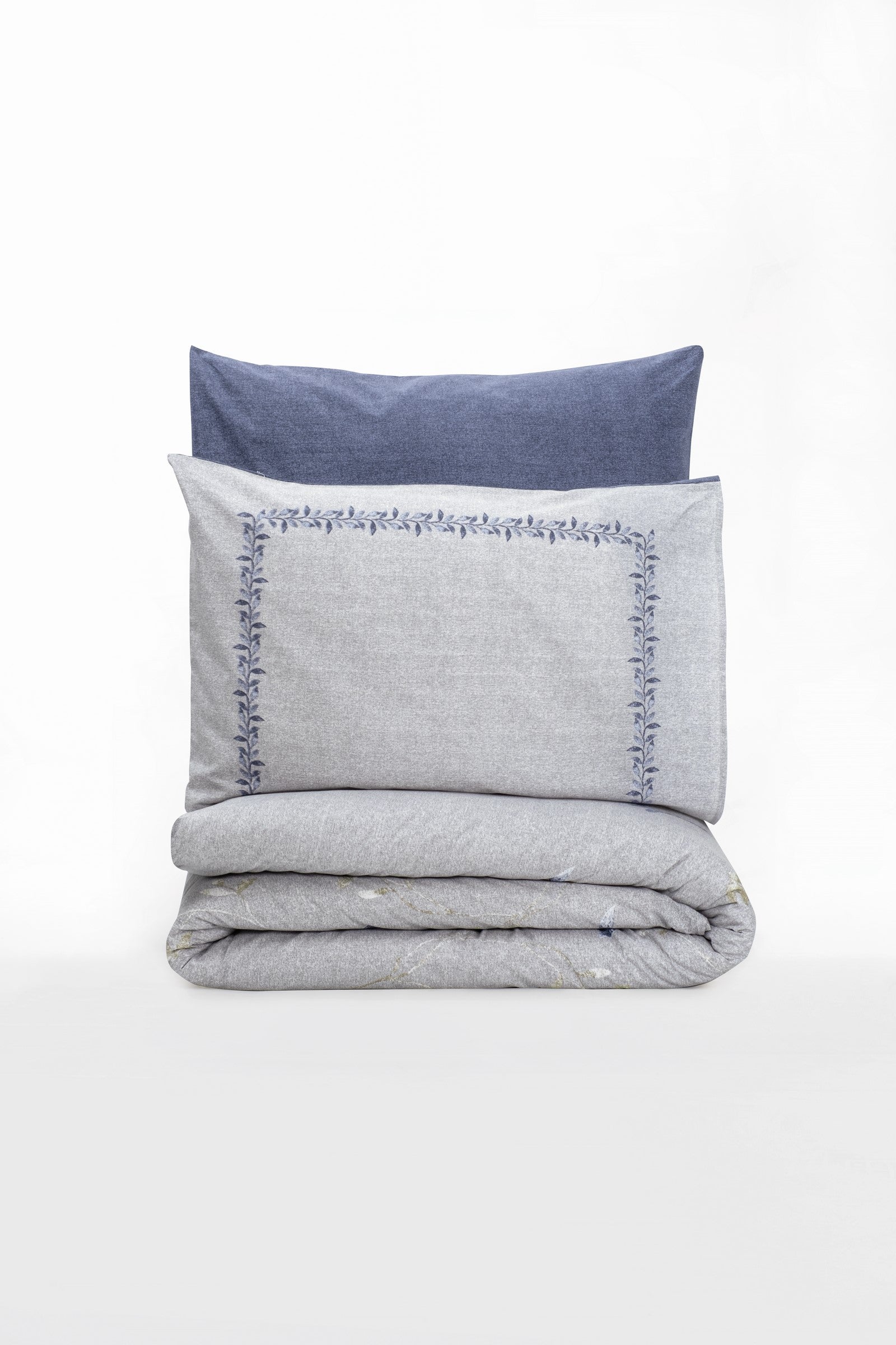 Cotton Box Single Duvet Cover Set Nitsa Navy Blue