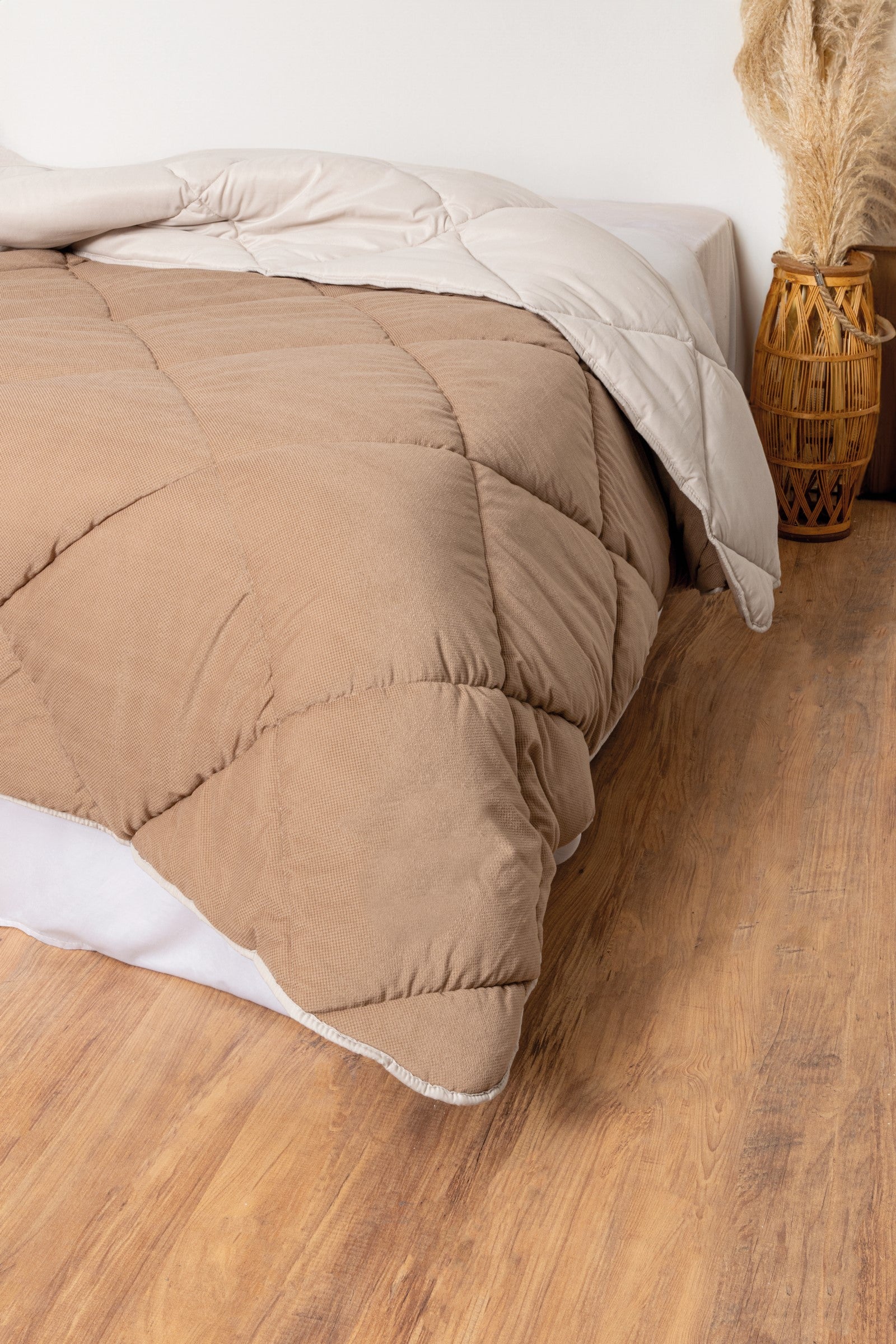Стёганое одеяло Cotton Box Utka, бежевое, 155x215