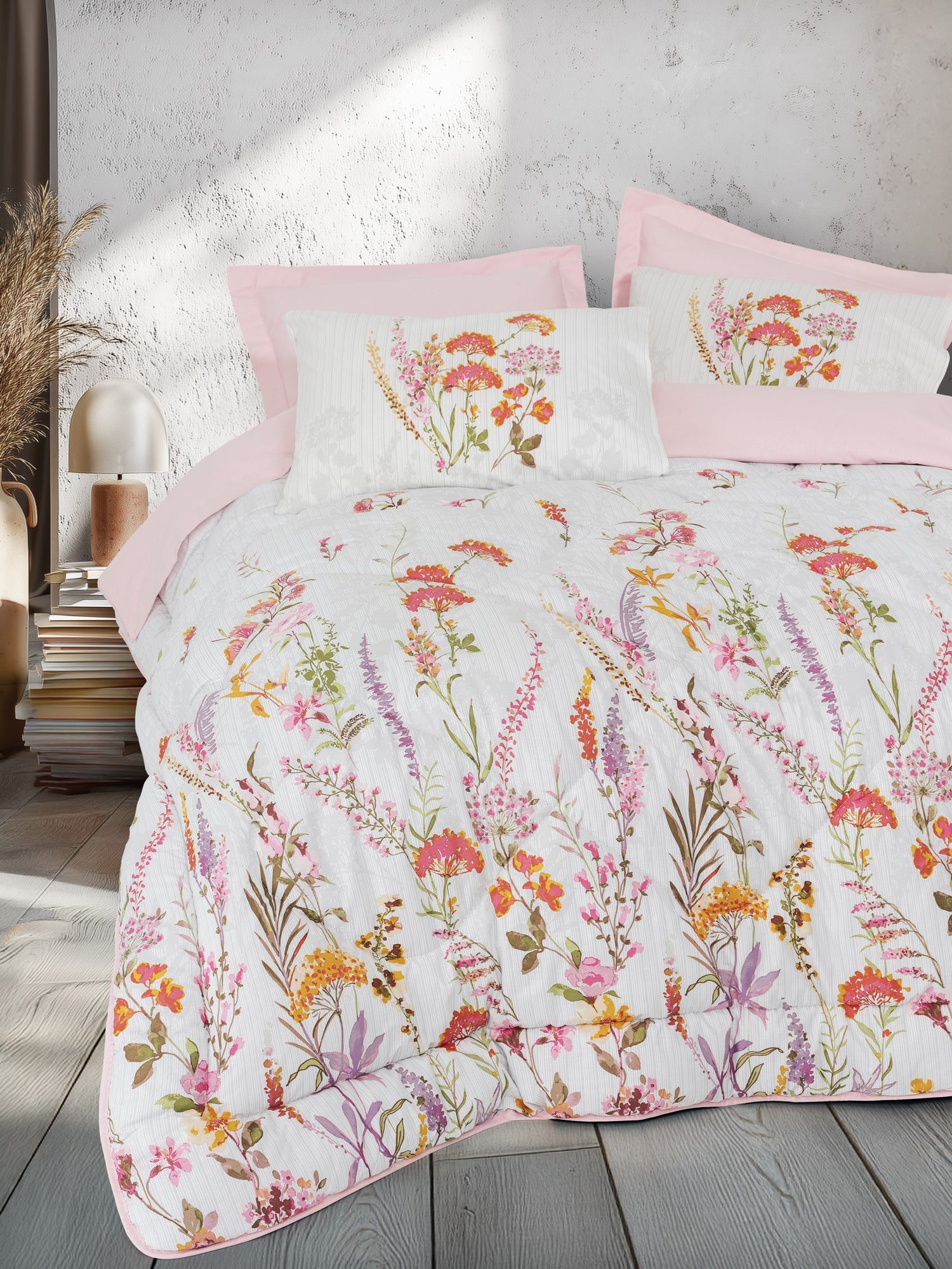 Cotton Box Tek Kişilik Uyku Seti Lilura Pembe