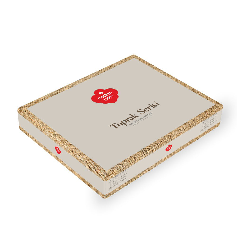 Cotton Box Toprak Tek Kişilik Nevresim Takımı Nedra Bej