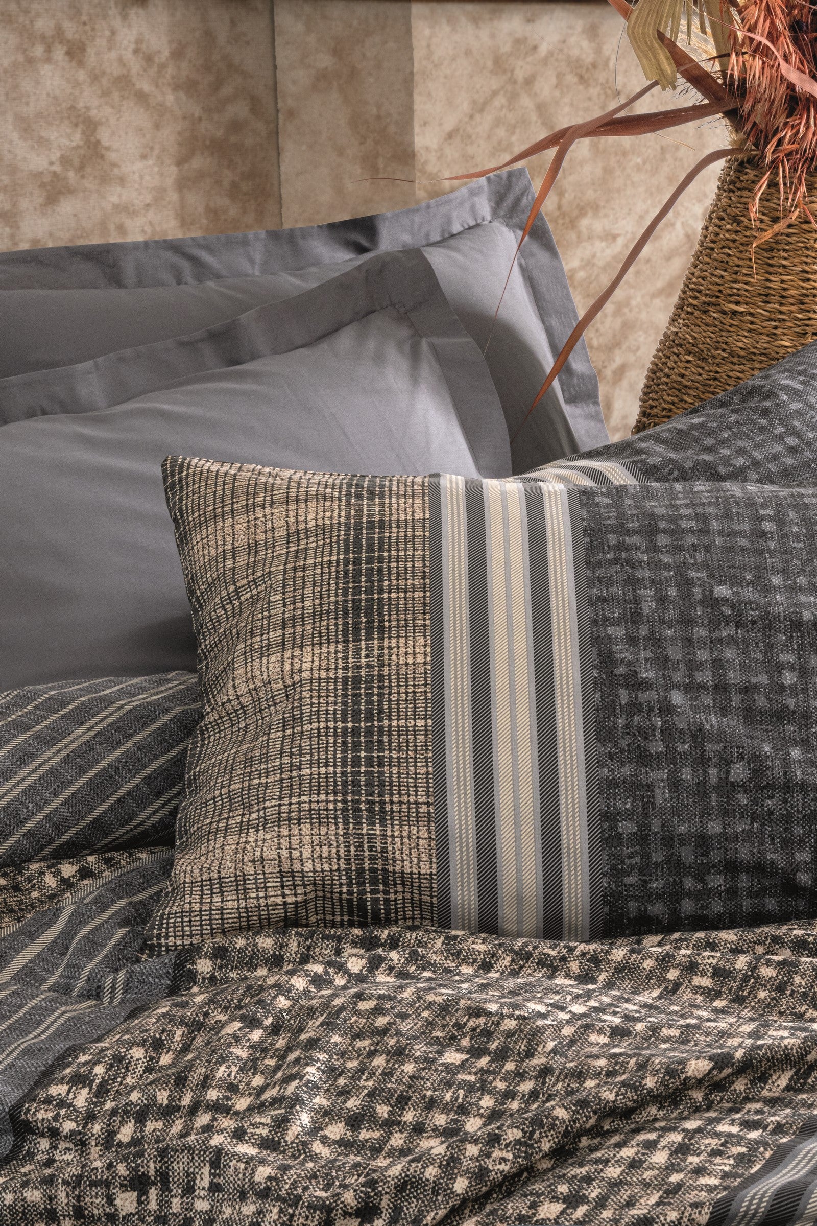 Cotton Box Toprak Single Duvet Cover Set Timbre Anthracite