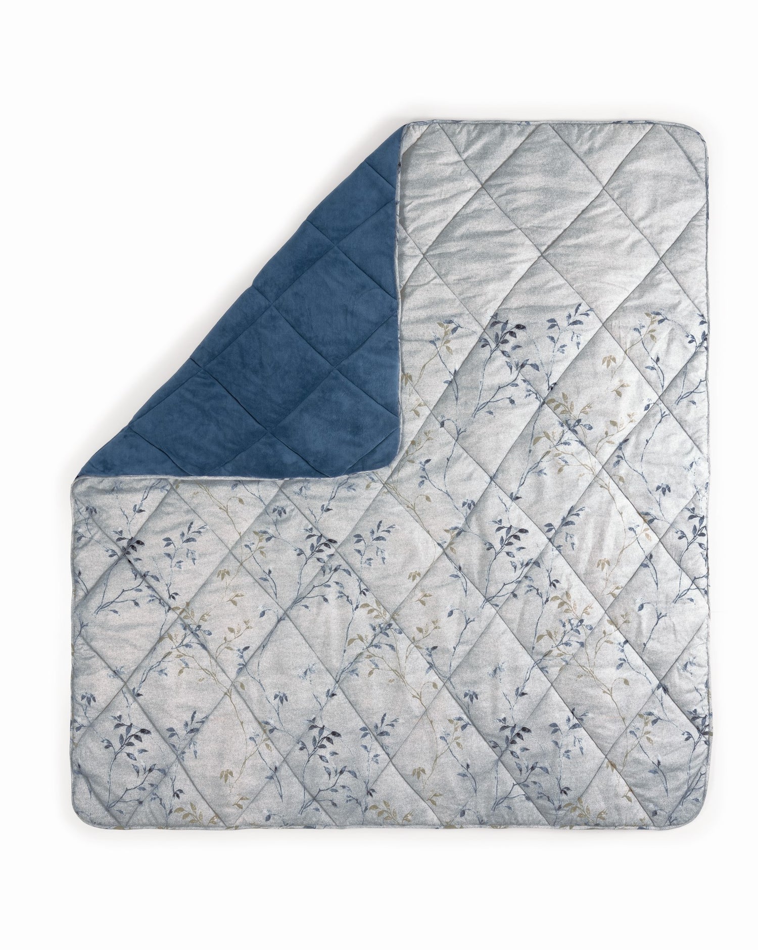 Cotton Box Velvet Double Quilt Nitsa Denim 195x215 cm
