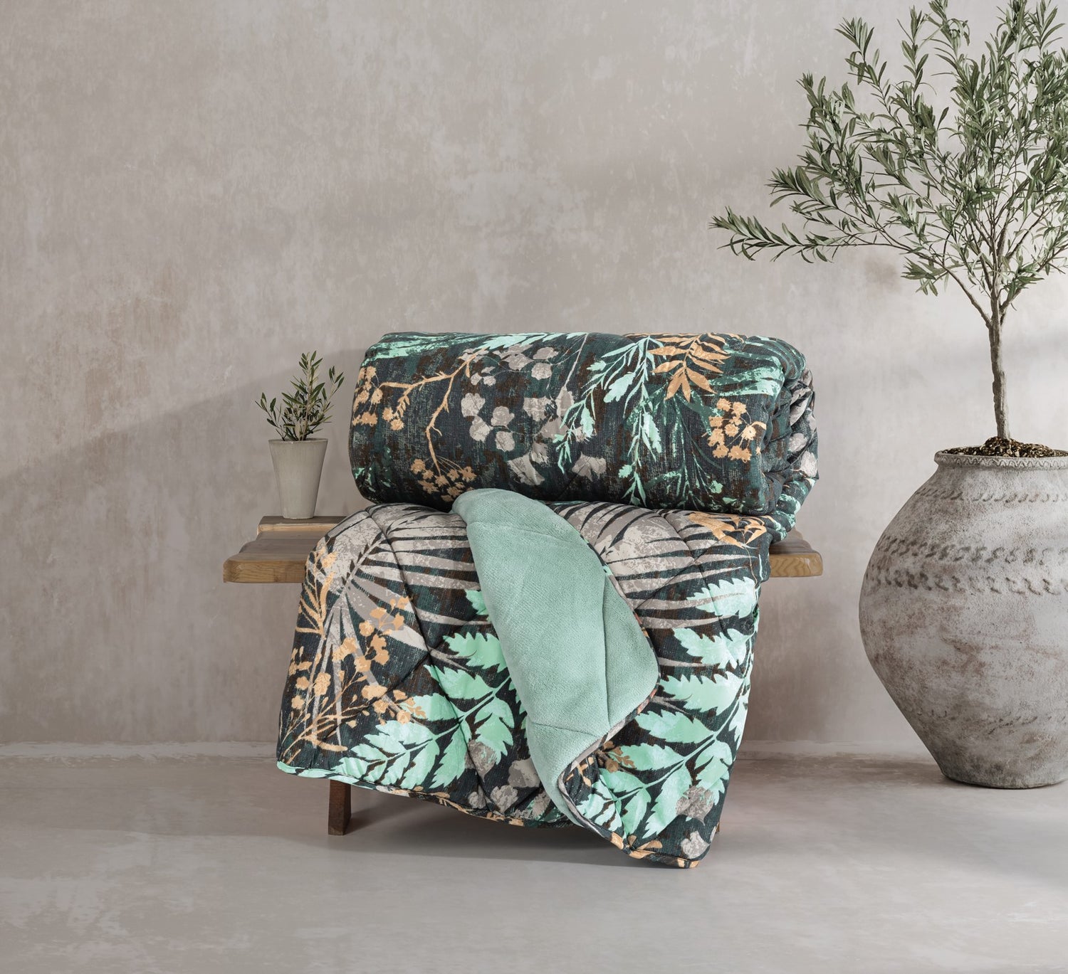 Cotton Box Velvet Single Duvet Clorasa Mint 155x215 cm