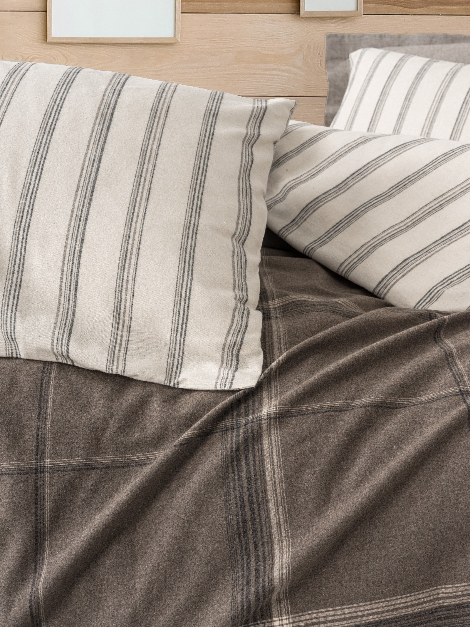 Cotton Box Warm Flannel Double Duvet Cover Set Caldo Coffee