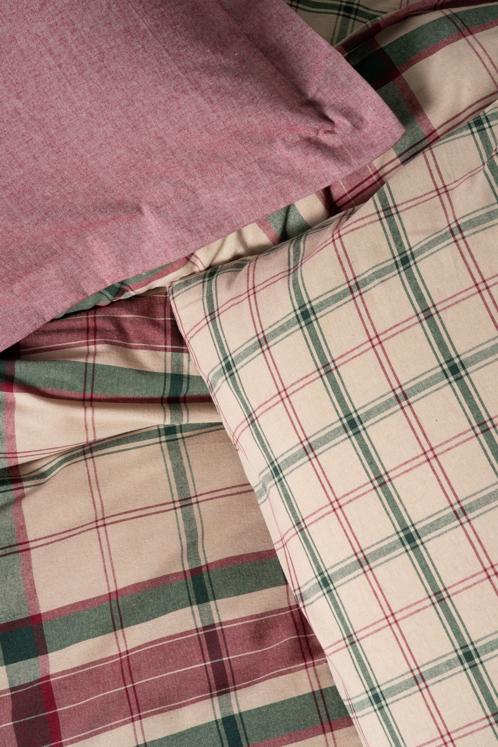 Cotton Box Warm Flanel Çift Kişilik Nevresim Takımı Jamil Bordo