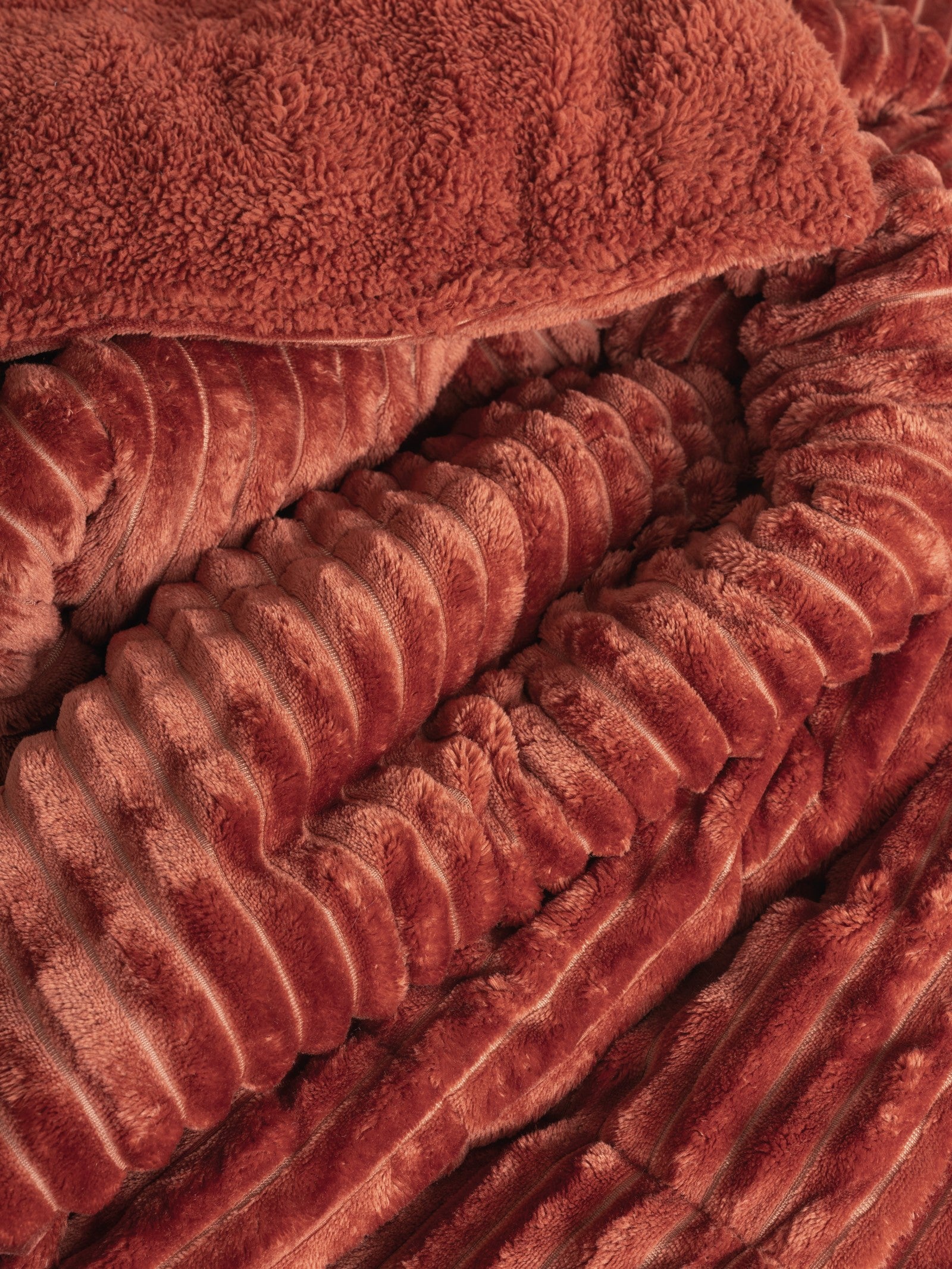 Двойное одеяло из хлопка Box Wave, цвет корицы, 195x215 см