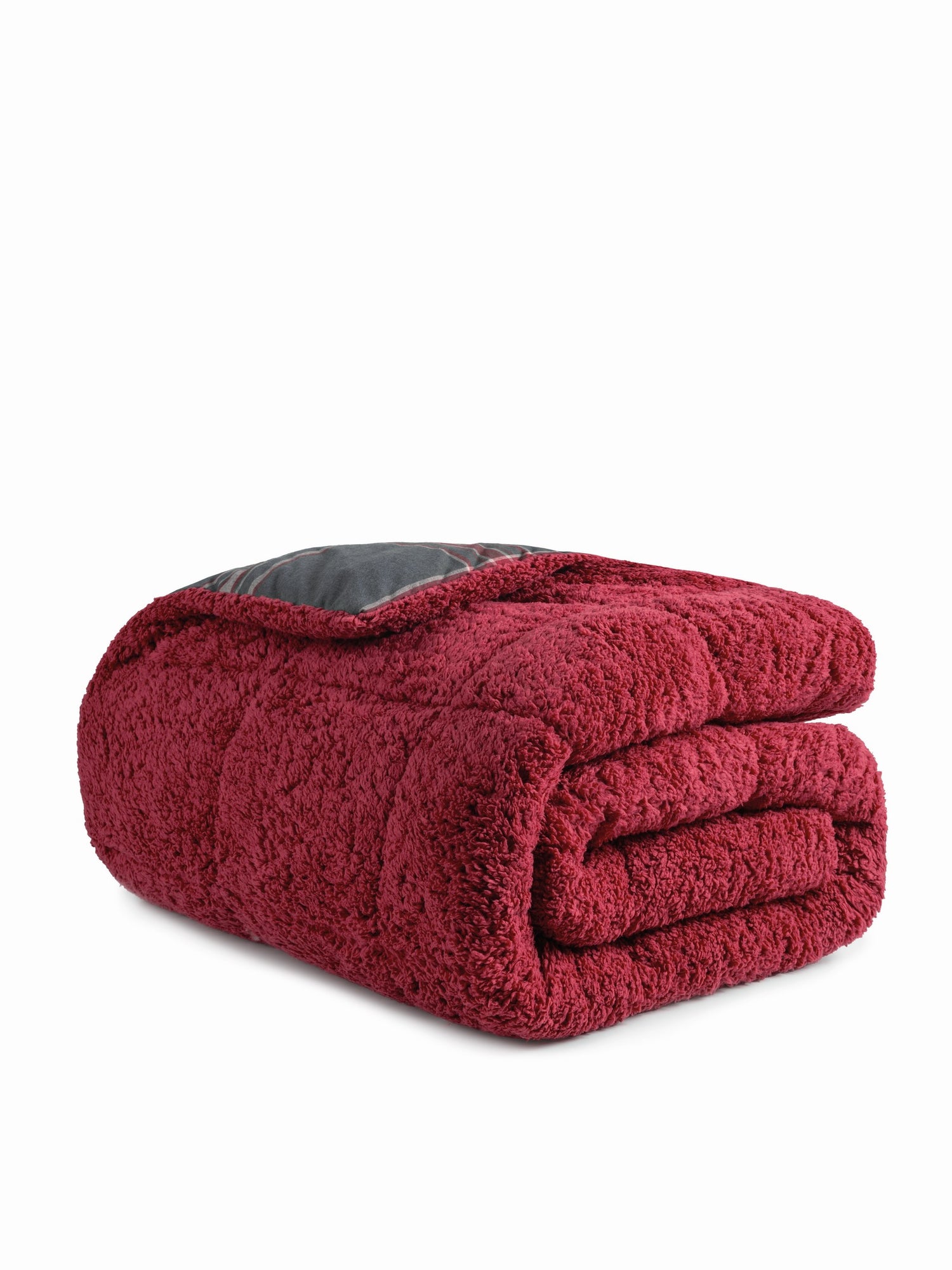 Cozy Home Festive Double Double Sided Plush Quilt Noel Red