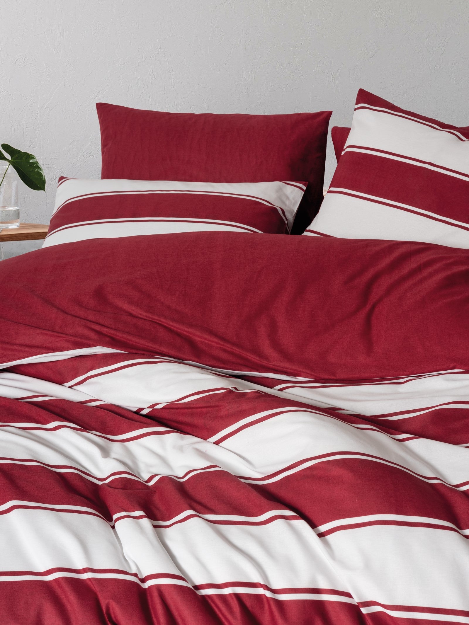 Cozy Home Festive Çift Kişilik Lastikli Çarşaflı Nevresim Takımı Jolly Kırmızı
