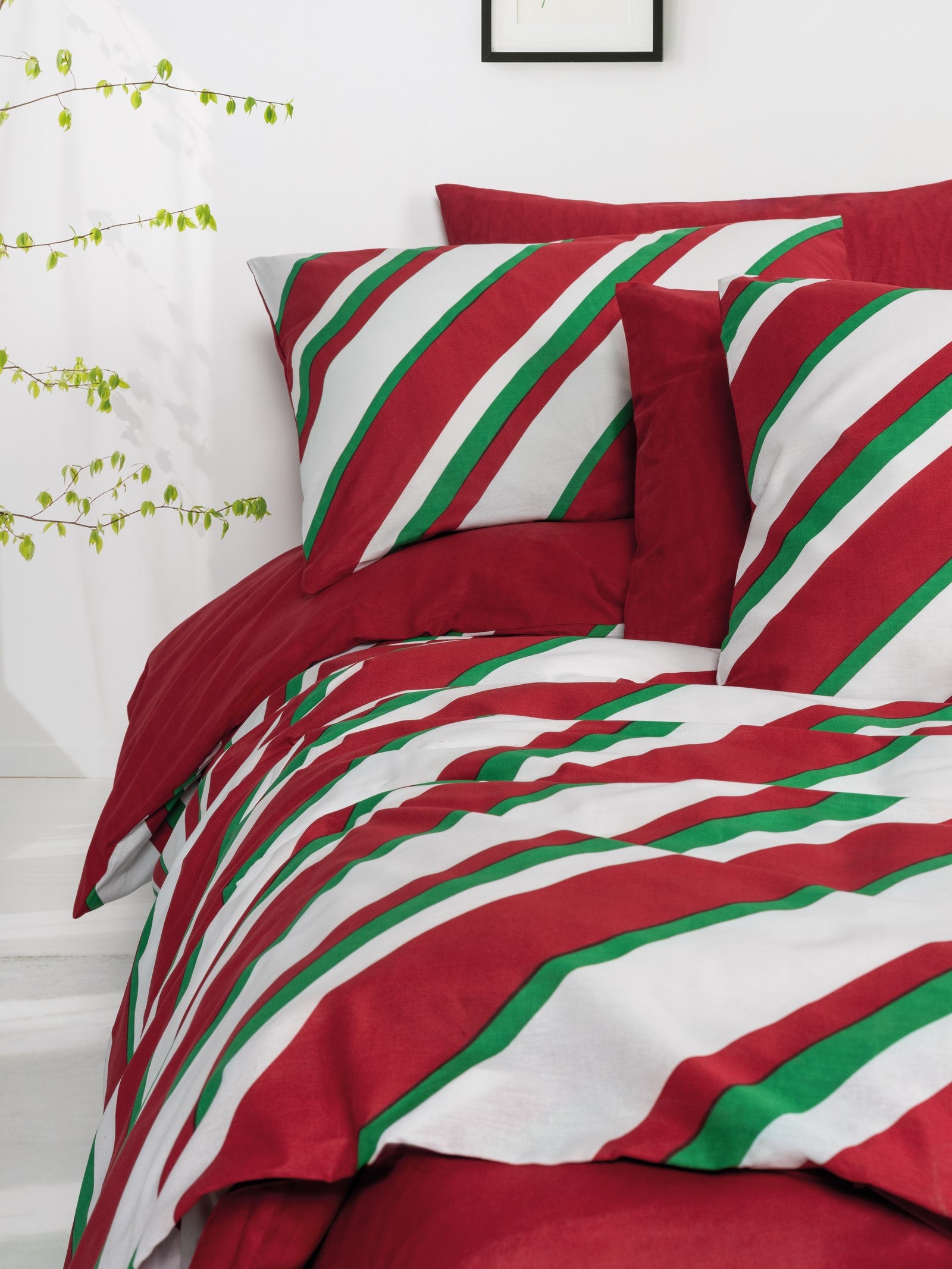 Cozy Home Festive Çift Kişilik Lastikli Çarşaflı Nevresim Takımı Merry Kırmızı