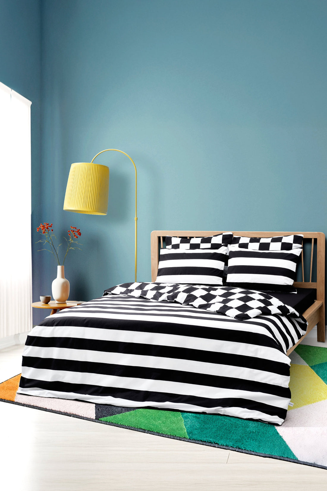 Cozy Home Mono Çift Kişilik Lastikli Çarşaflı Nevresim Takımı Code Siyah