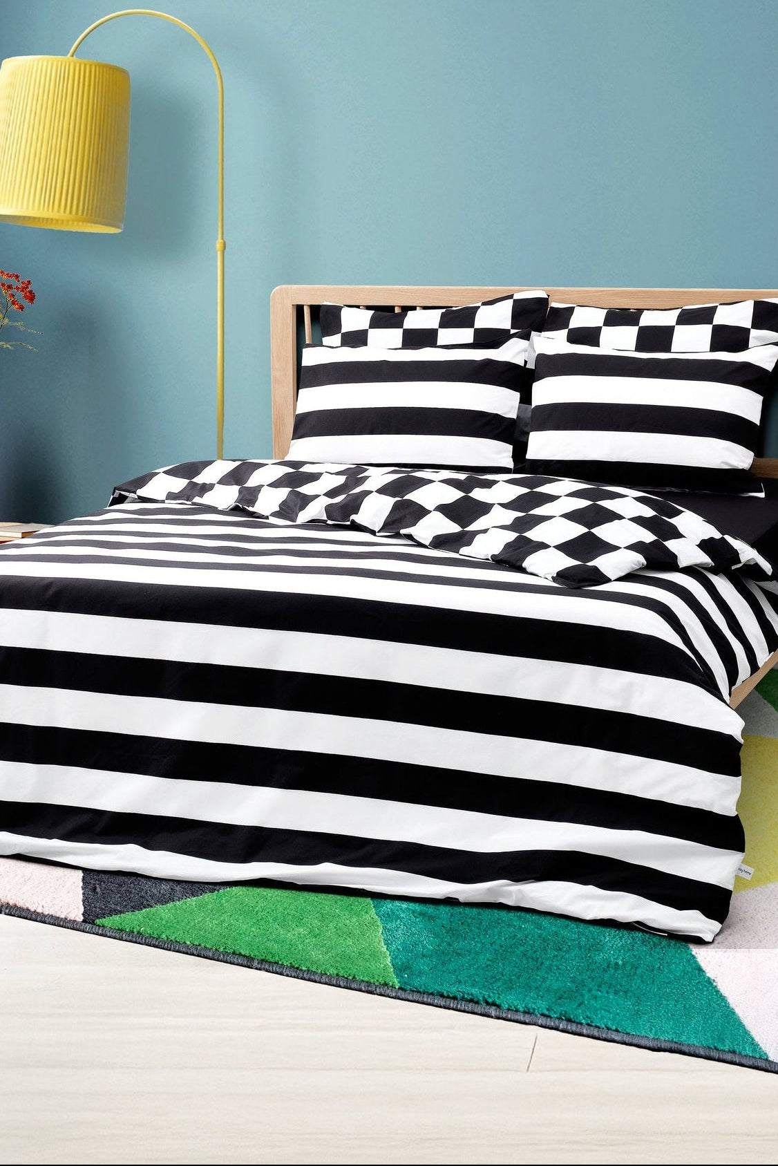 Cozy Home Mono Çift Kişilik Lastikli Çarşaflı Nevresim Takımı Code Siyah