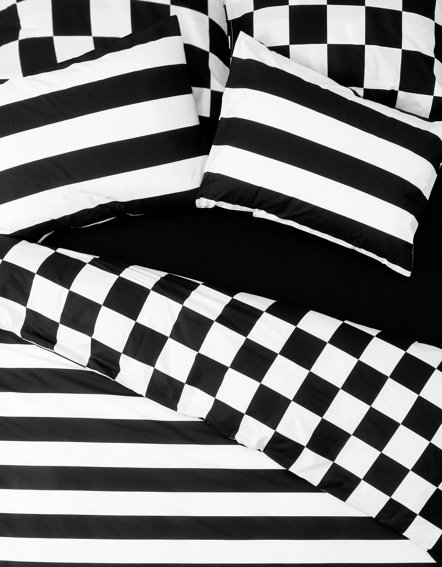 Cozy Home Mono Tek Kişilik Lastikli Çarşaflı Nevresim Takımı Code Siyah