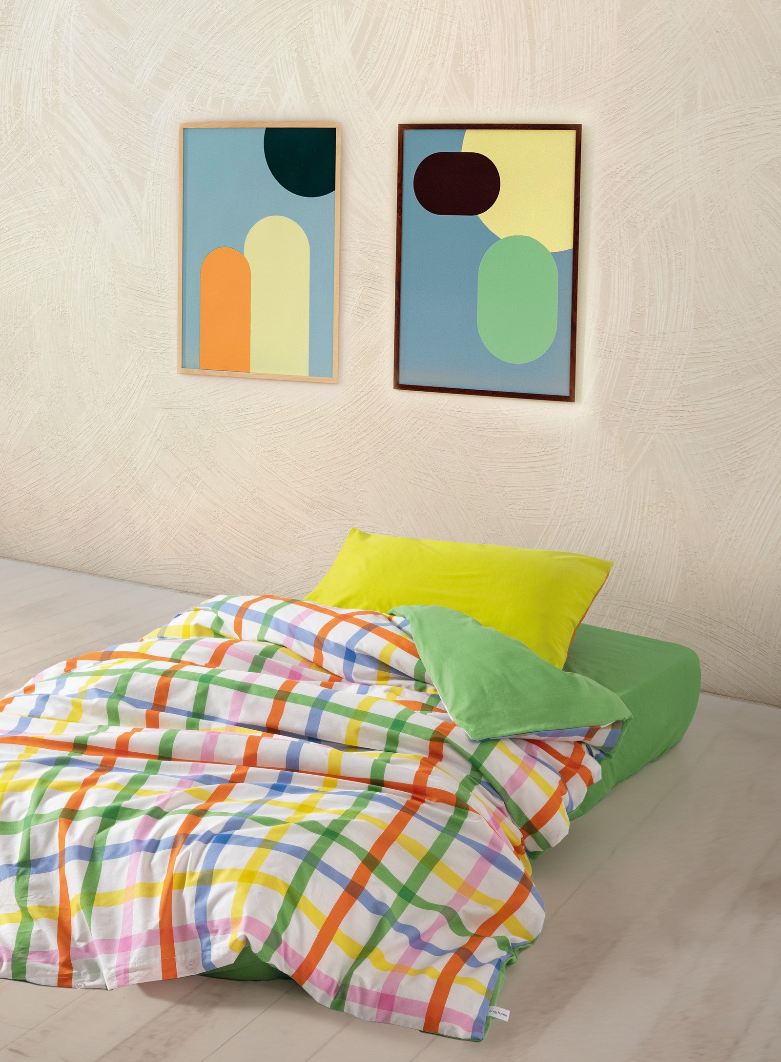 Cozy Home Popping Colors Tek Kişilik Lastikli Çarşaflı Nevresim Takımı Hype Yeşil