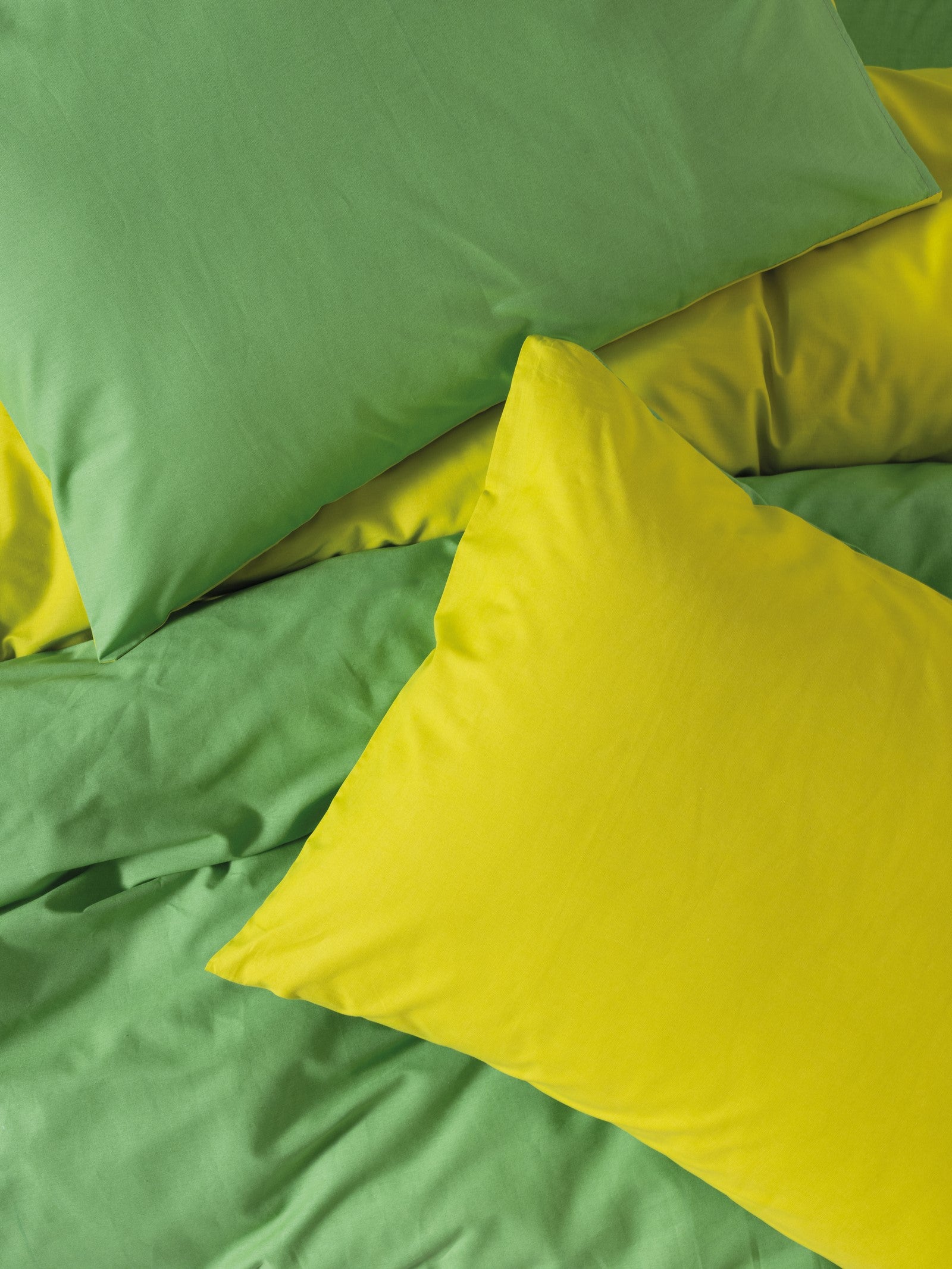 Cozy Home Popping Colors Tek Kişilik Lastikli Çarşaflı Nevresim Takımı Sage Sarı-Yeşil