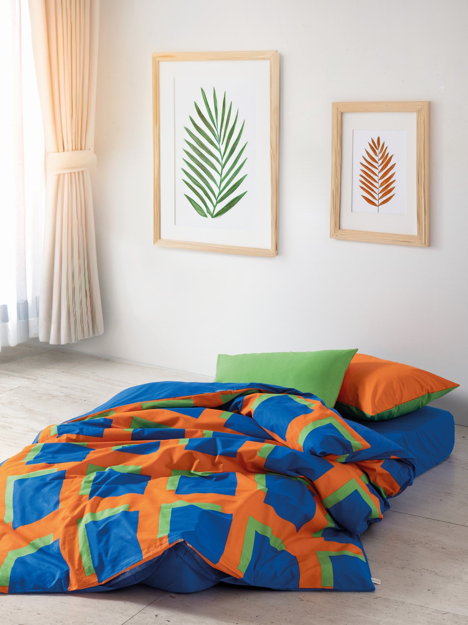 Cozy Home Popping Colors Tek Kişilik Lastikli Çarşaflı Nevresim Takımı Venus Mavi
