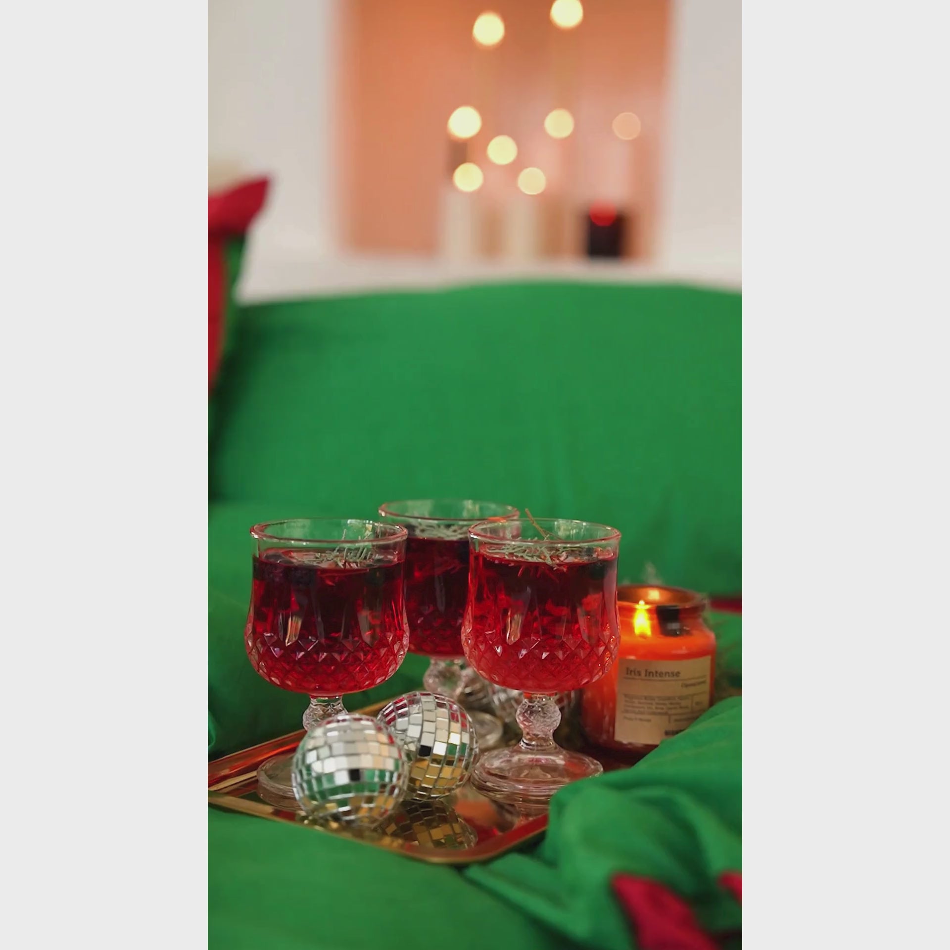 Cozy Home Festive Çift Kişilik Lastikli Çarşaflı Nevresim Takımı Holly Yeşil
