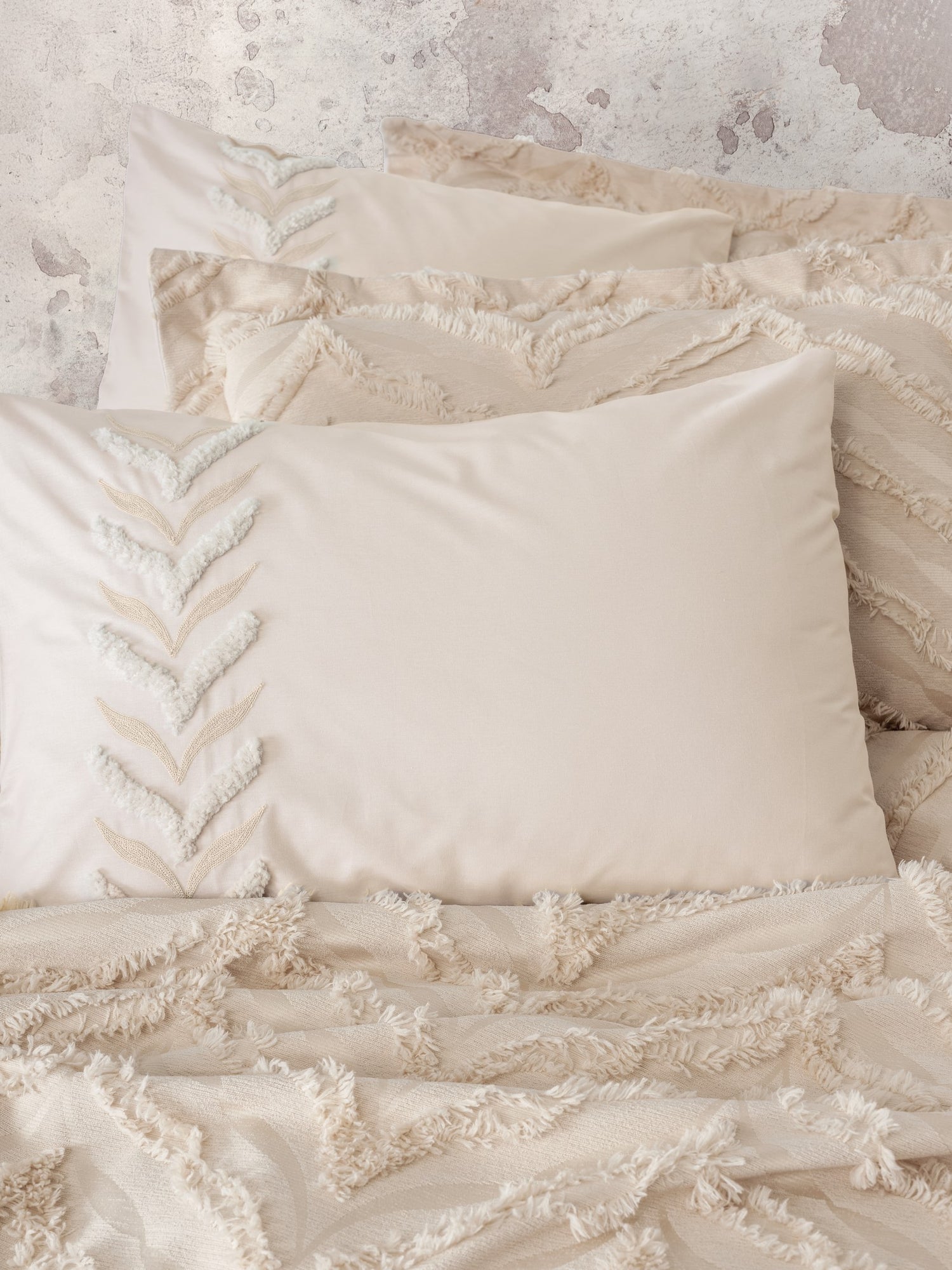 Cotton Box Limi Çift Kişilik Yatak Örtülü Nevresim Takımı Crimp Bej