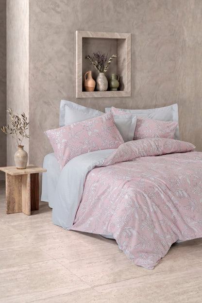 Cotton Box Saten Çift Kişilik Nevresim Takımı Hollis Gri
