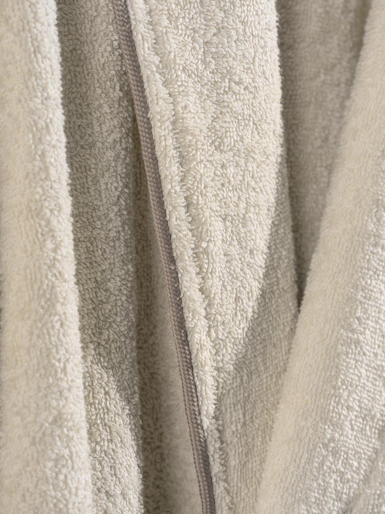 Комплект односпальных халатов Cotton Box из 100% хлопка класса люкс, кремовый, размер M