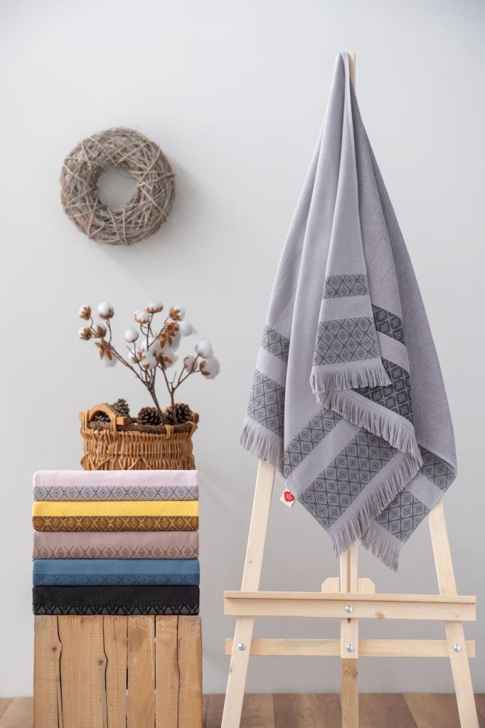 Полотенце Cotton Box Twins 100% Cotton 75x150 серое