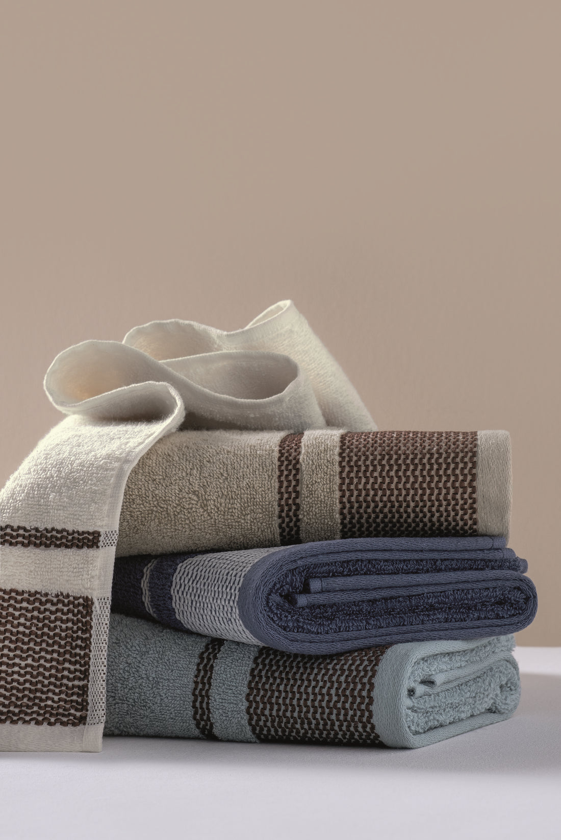 Cotton Box 4-Piece Dobby Towel Set Casual 50x90