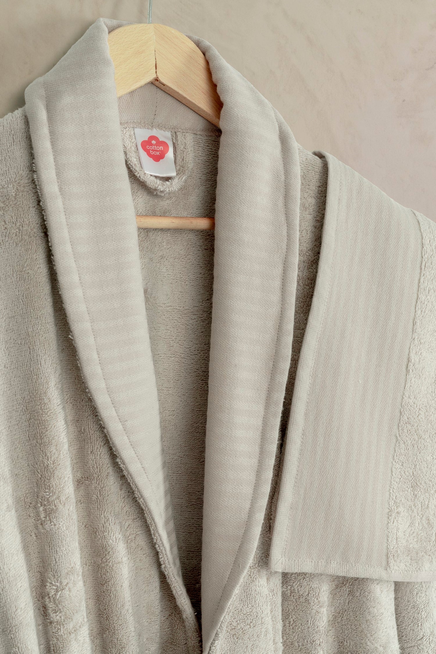 Cotton Box Bambu Pure Nakışlı Aile Bornoz Seti Floris Pudra-Bej