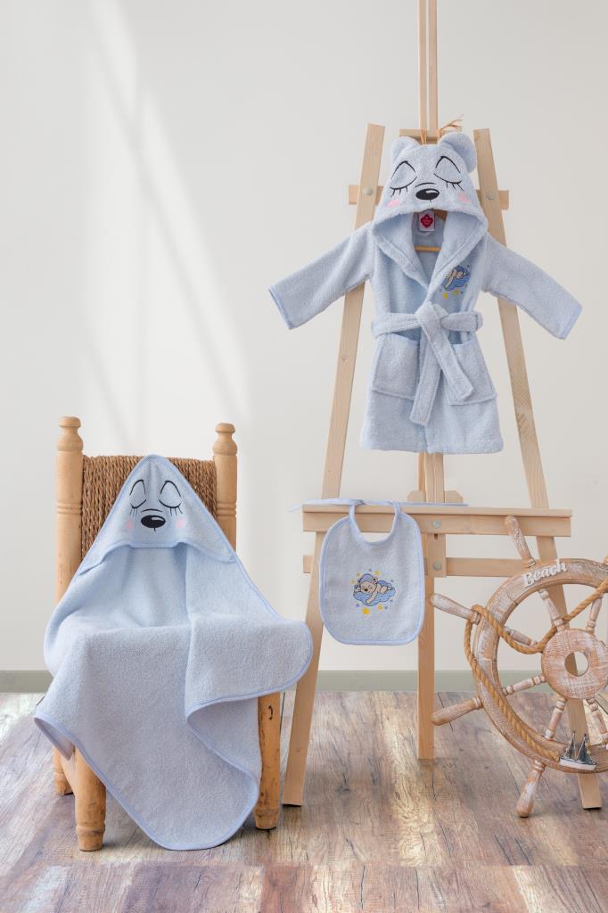 Детский набор для ванны Cotton Box Bear Blue