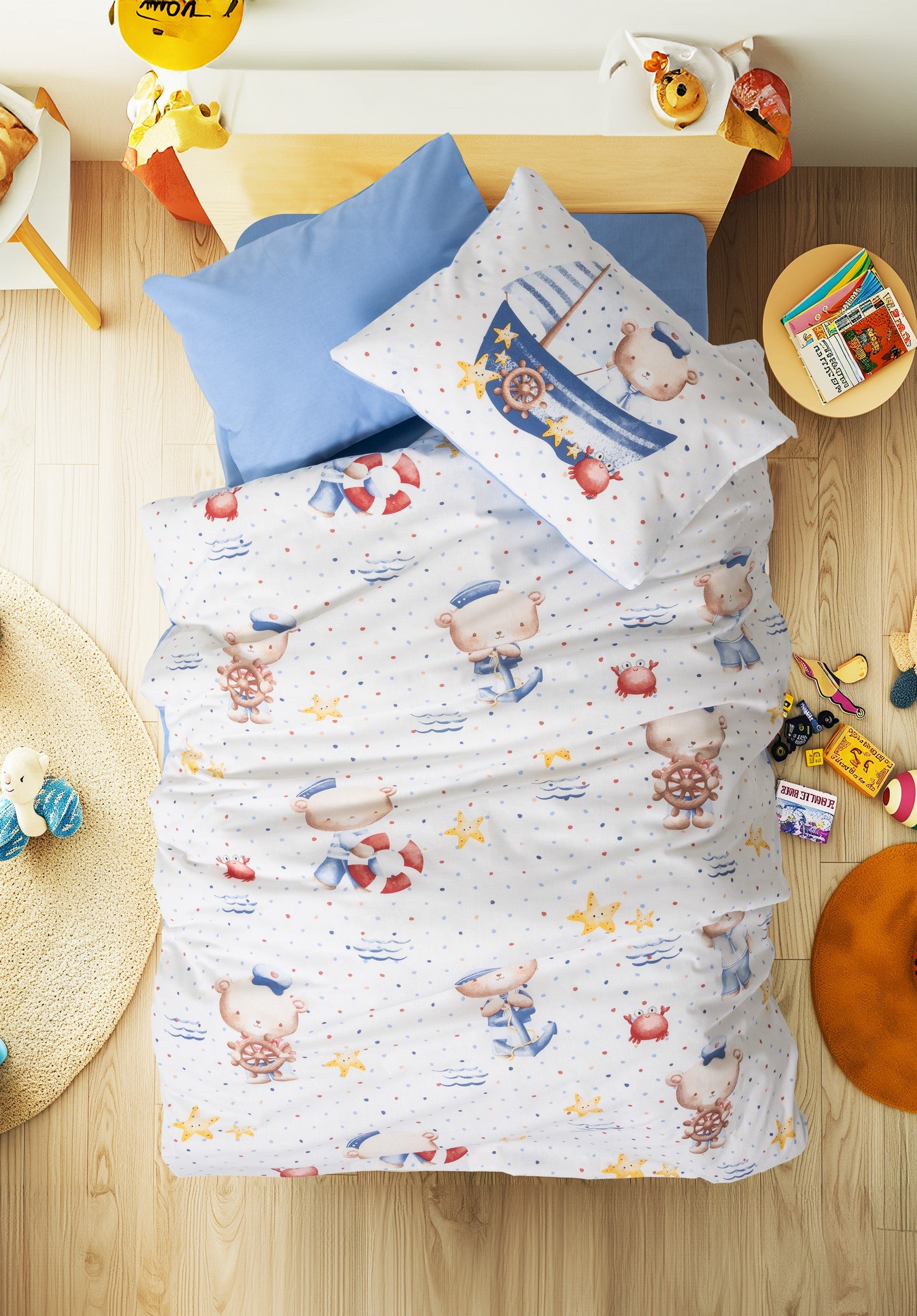 Комплект постельного белья Cotton Box для младенцев Seaman Blue