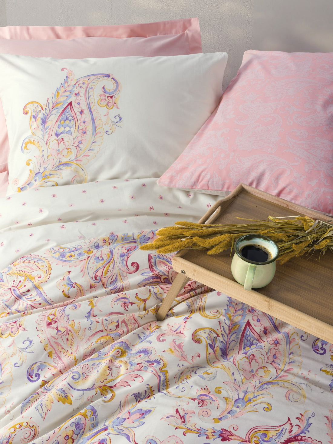 Cotton Box Bohemian Double Duvet Cover Set Muna Pink