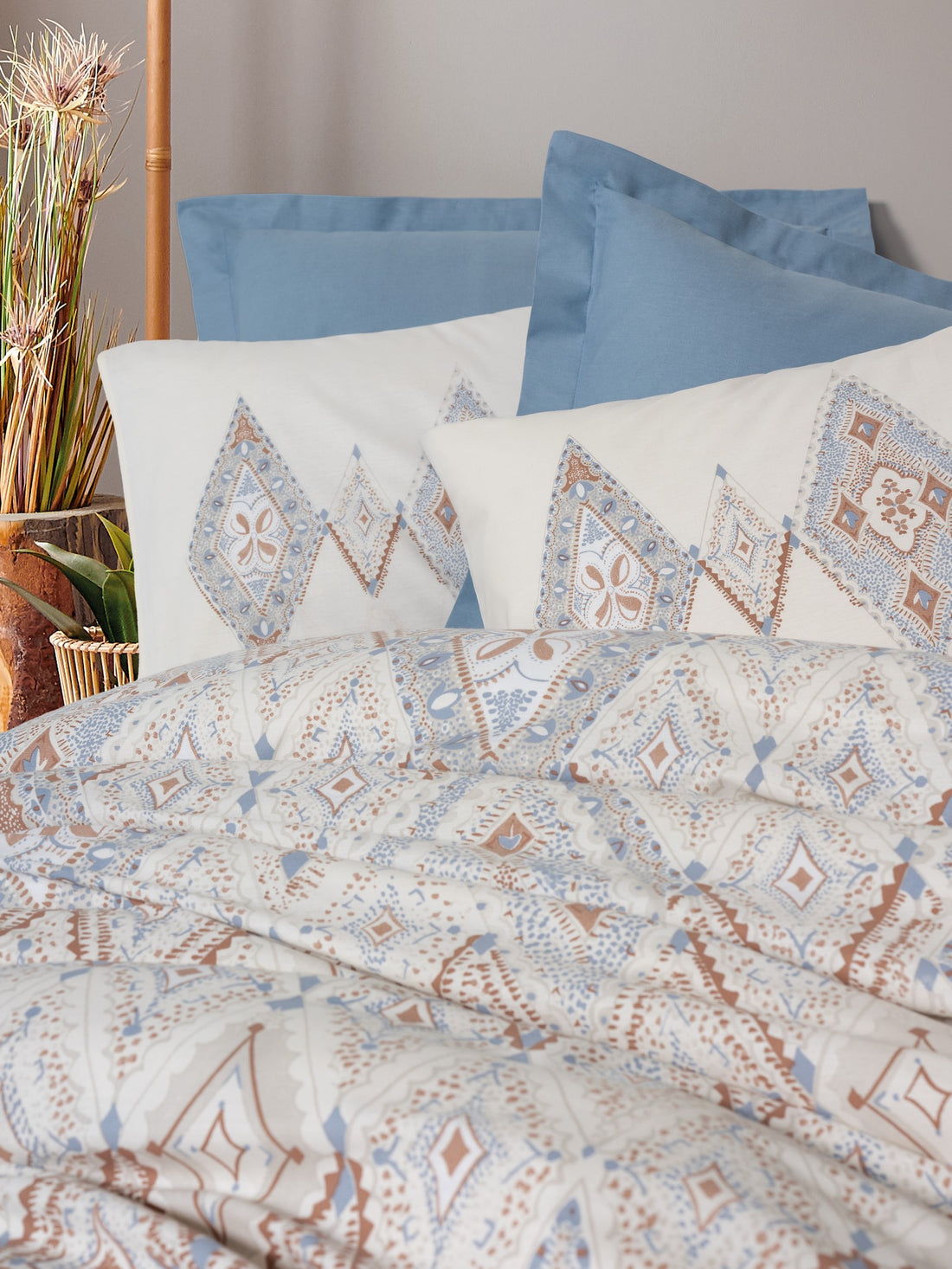 Cotton Box Bohem Çift Kişilik Nevresim Takımı Zanora Indigo