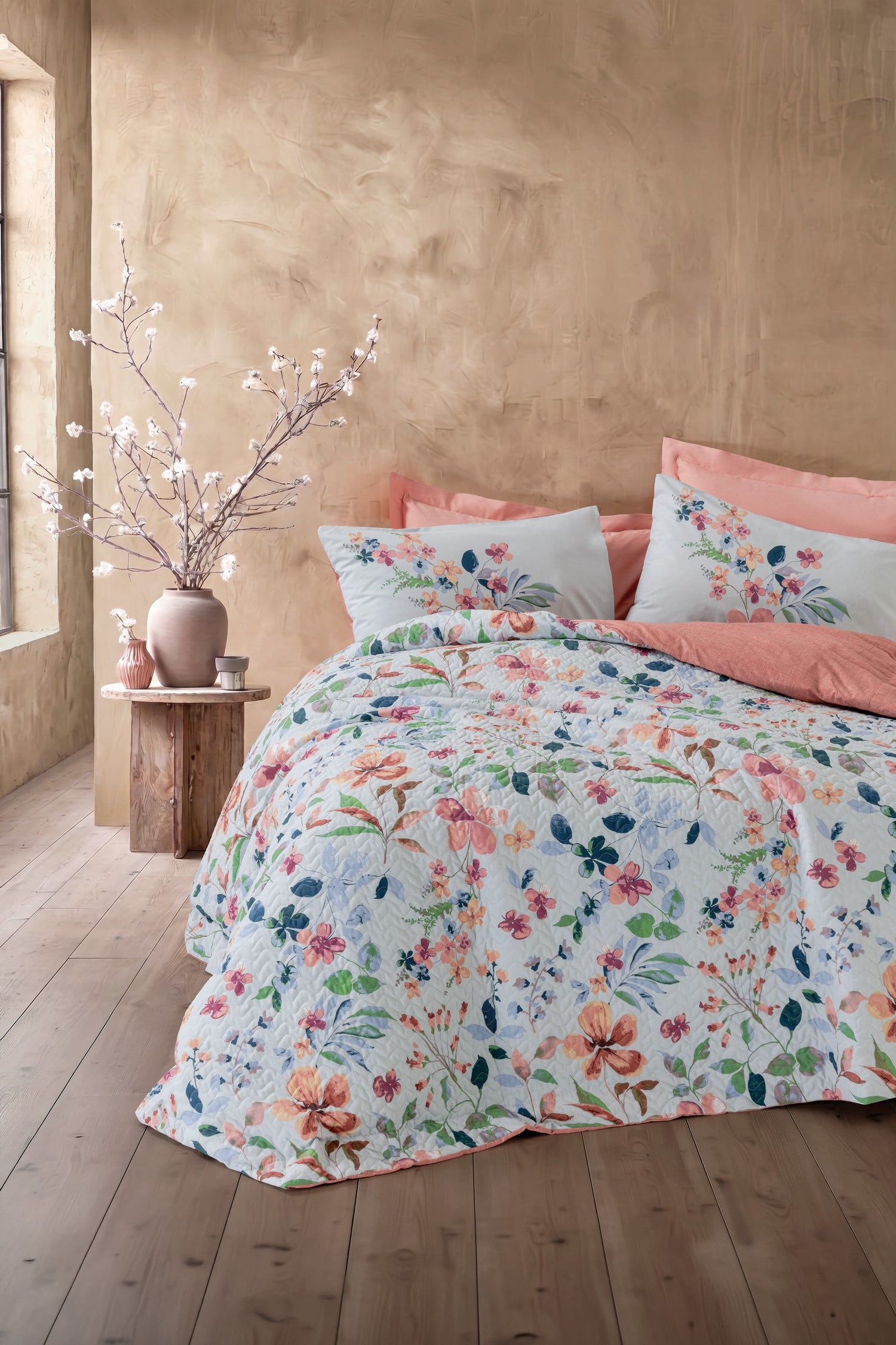 Cotton Box Çift Kişilik Complete Set Bluebell Somon